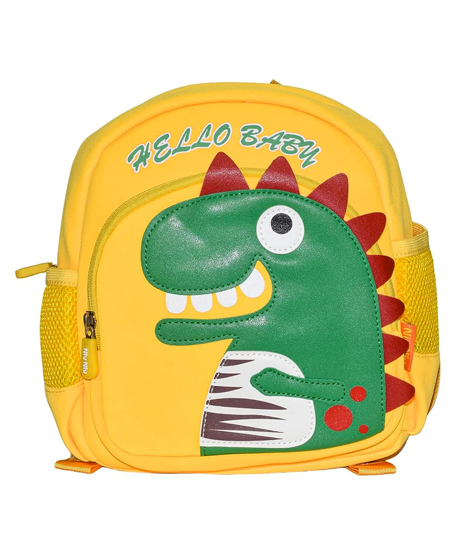 WISHKEY Cute Dinosaur Bag For Pre-Schoolers Kids Water Resistant Mini Backpack For Kids Lightweight Small Size Bag For Play School & Nursery Kids Picnic Bag Travel Yellow - 10.2 Inches-image-49