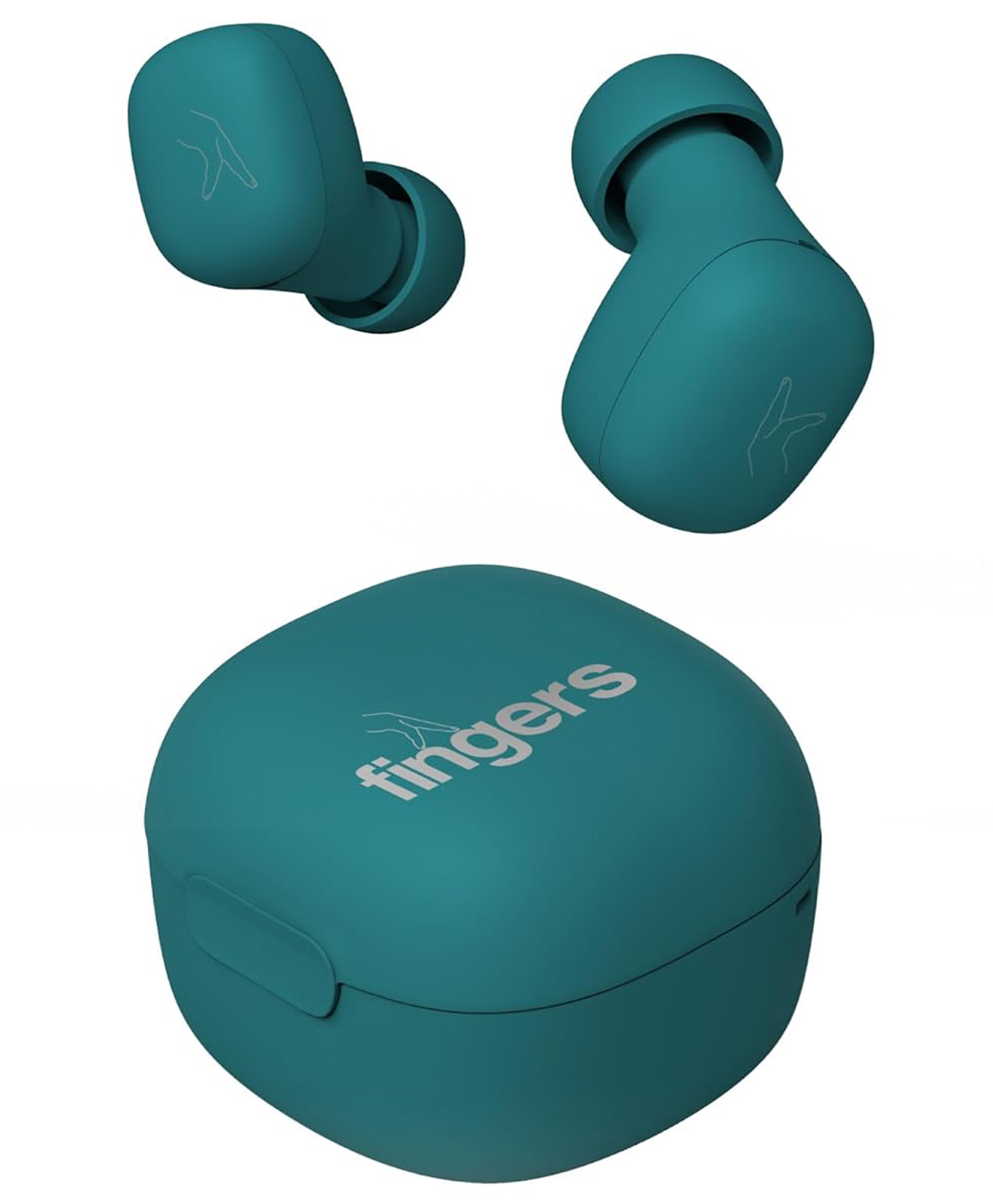FINGERS Size Zero Pods2 World'S Tiniest Tws Earbuds With 15 Hour Total Playtime Quick Charge Of 10 Mins For 2 Hour Playtime Built In Mic With Snc -  Green-image-2