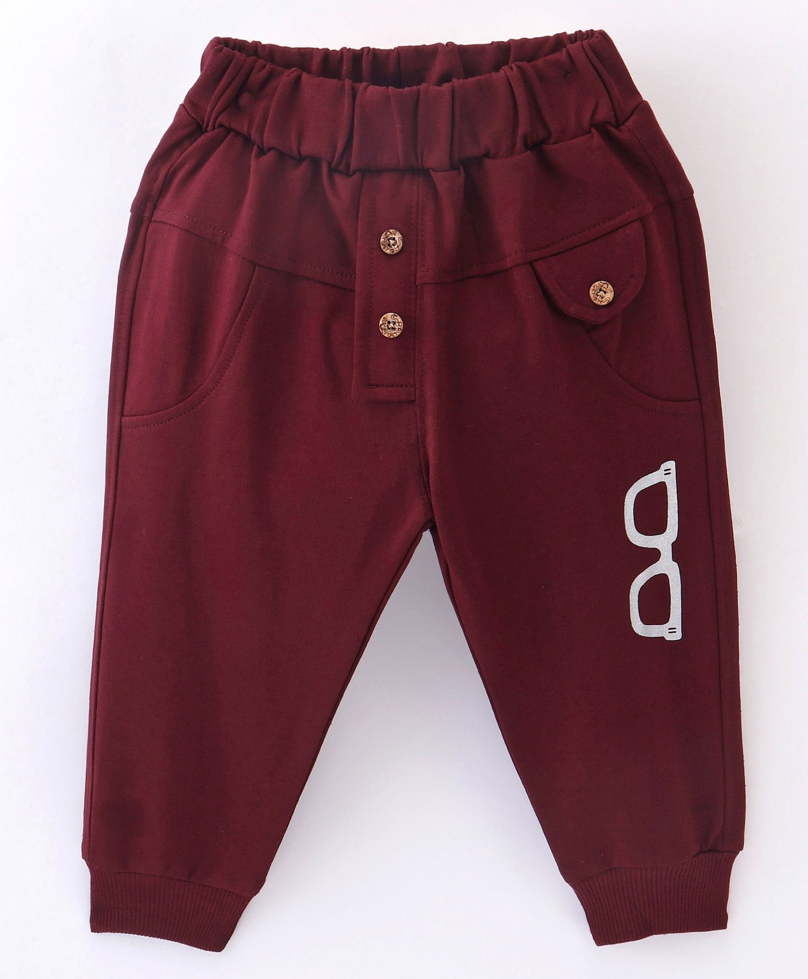 Mini Taurus Cotton Full Length Lounge Pant with Sunglasses Printed - Maroon-image-44