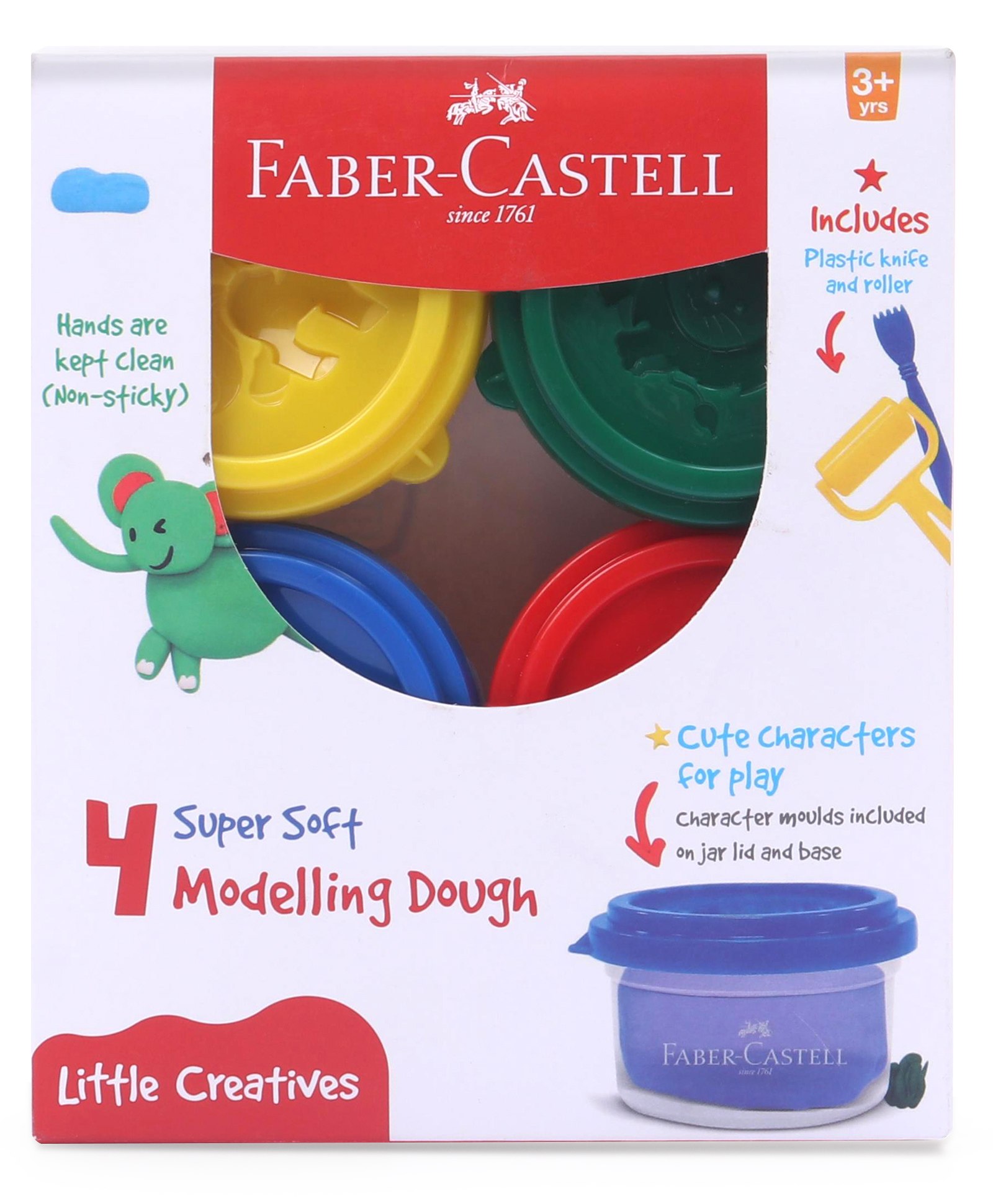 Faber Castell Little Creatives 4 Super Soft Modelling Dough- Multicolor
