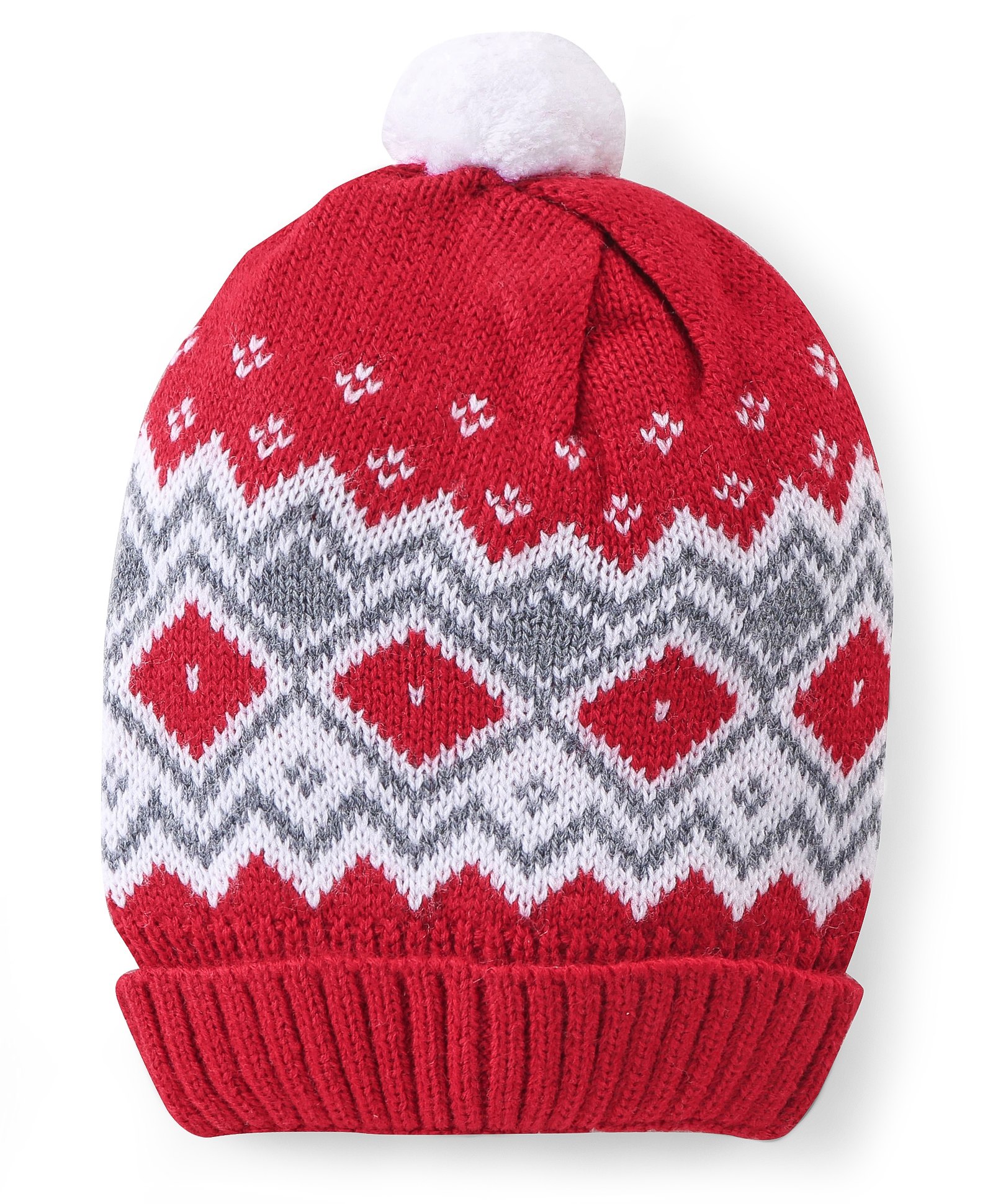 Babyhug Woollen Cap with Diamond Design - Multicolour-image-4