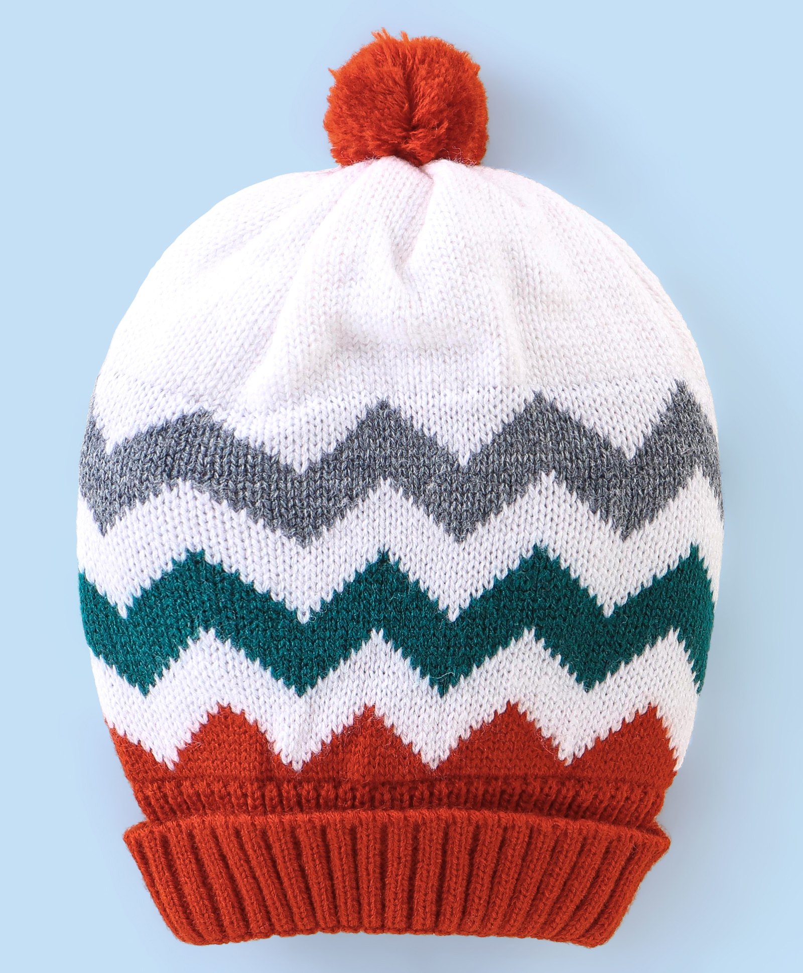 Babyhug Woollen Cap Argyle Design - Multicolour-image-46