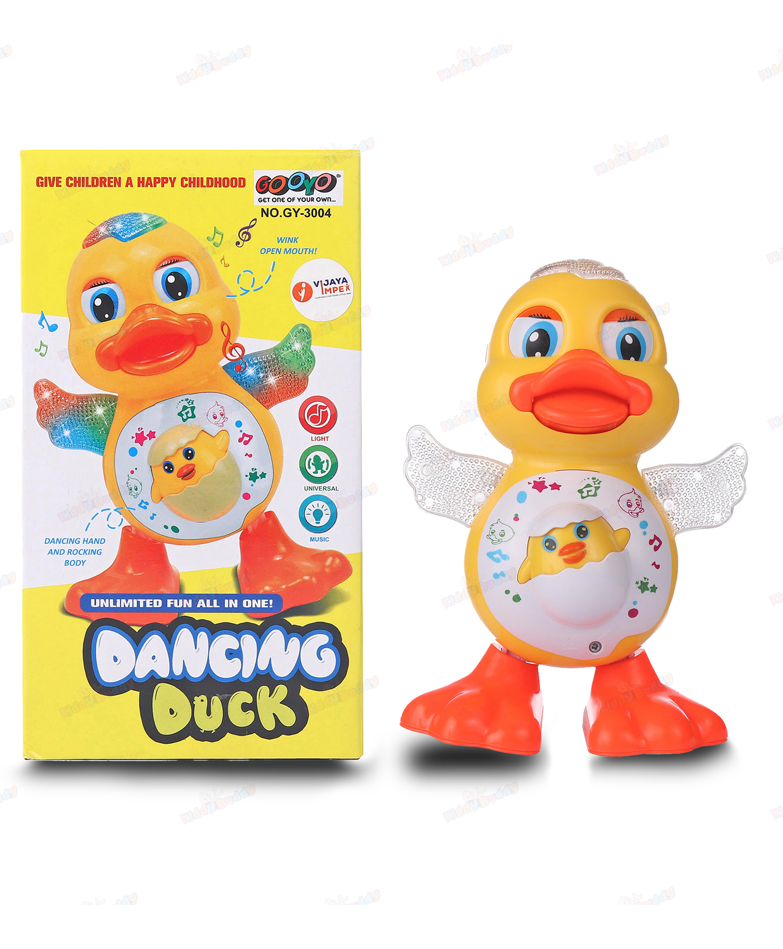 kiddybuddy Gooyo Dancing Duck Toy for Kids with Flashing Lights and Musical Sounds Real Dancing Action- Multicolor-picture-10