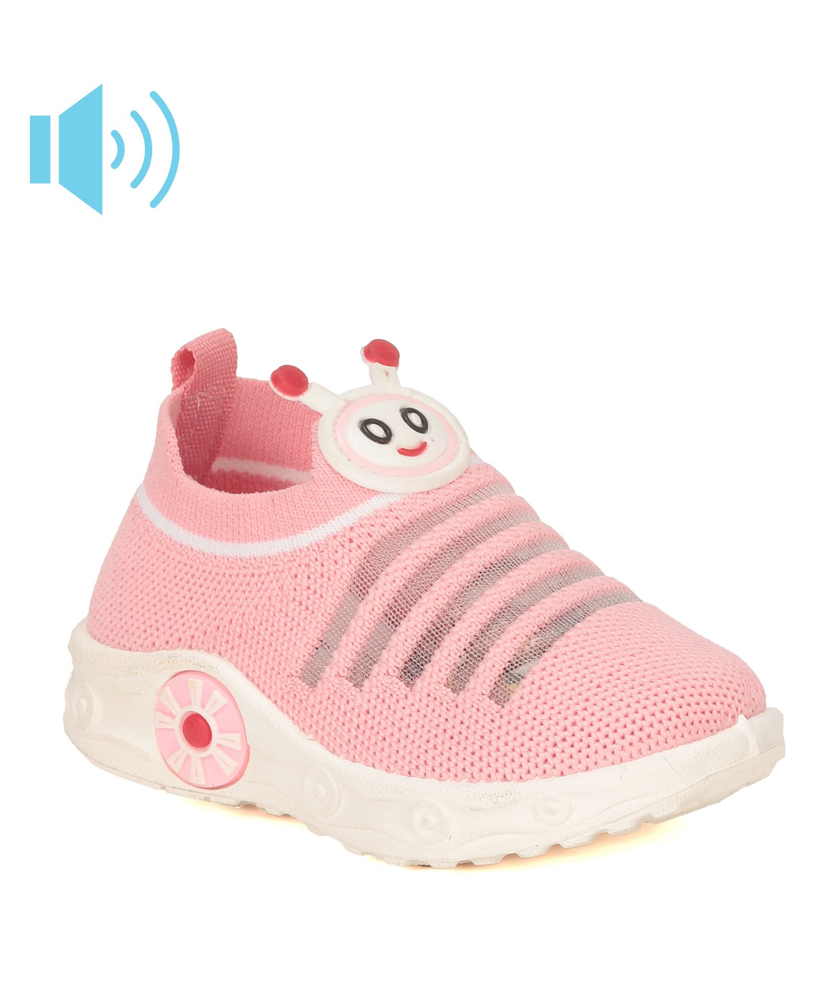 Lil Lollipop Striped Design Slip On Musical Shoes - Pink-image-20