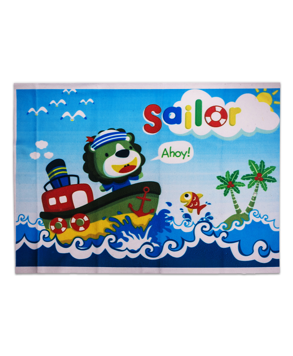 Adore Sailor Printed Insta Dry Baby Water Absorbent Bed Protector Sheet Small - Blue-image-42