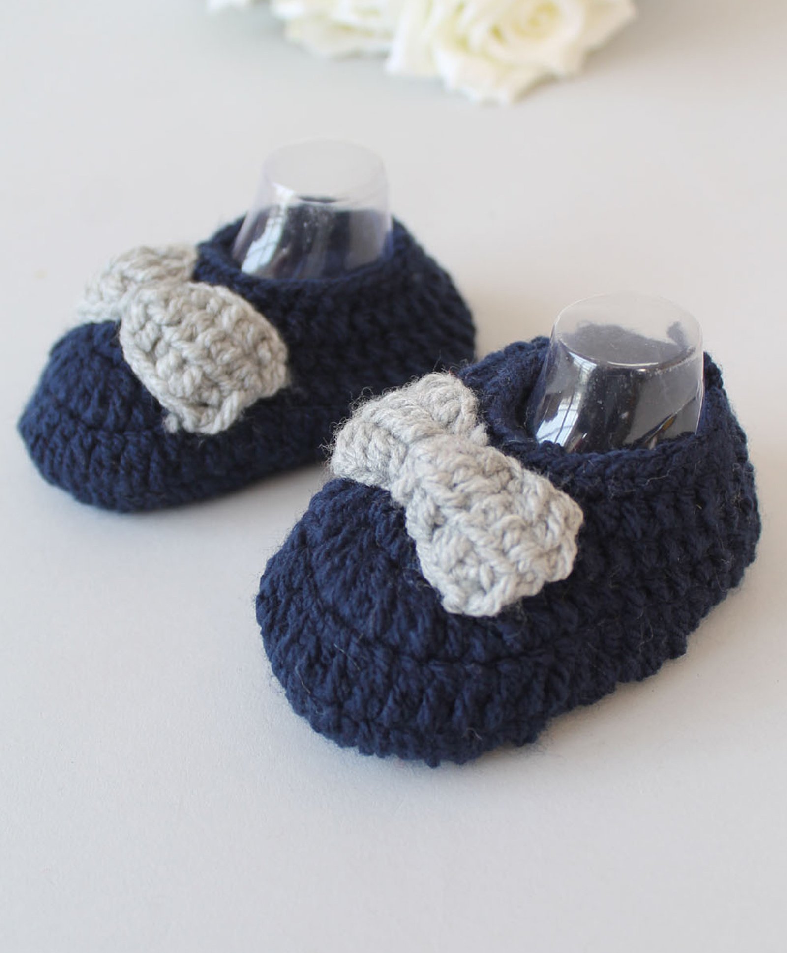 Woonie Handmade Bow Detailed Booties - Blue-image-37