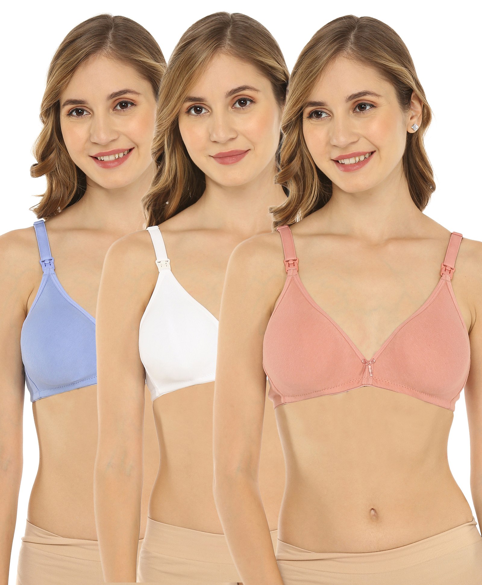 Bella Mama Cotton Blend Non Padded Nursing Bra (Colour May Vary)-picture-27