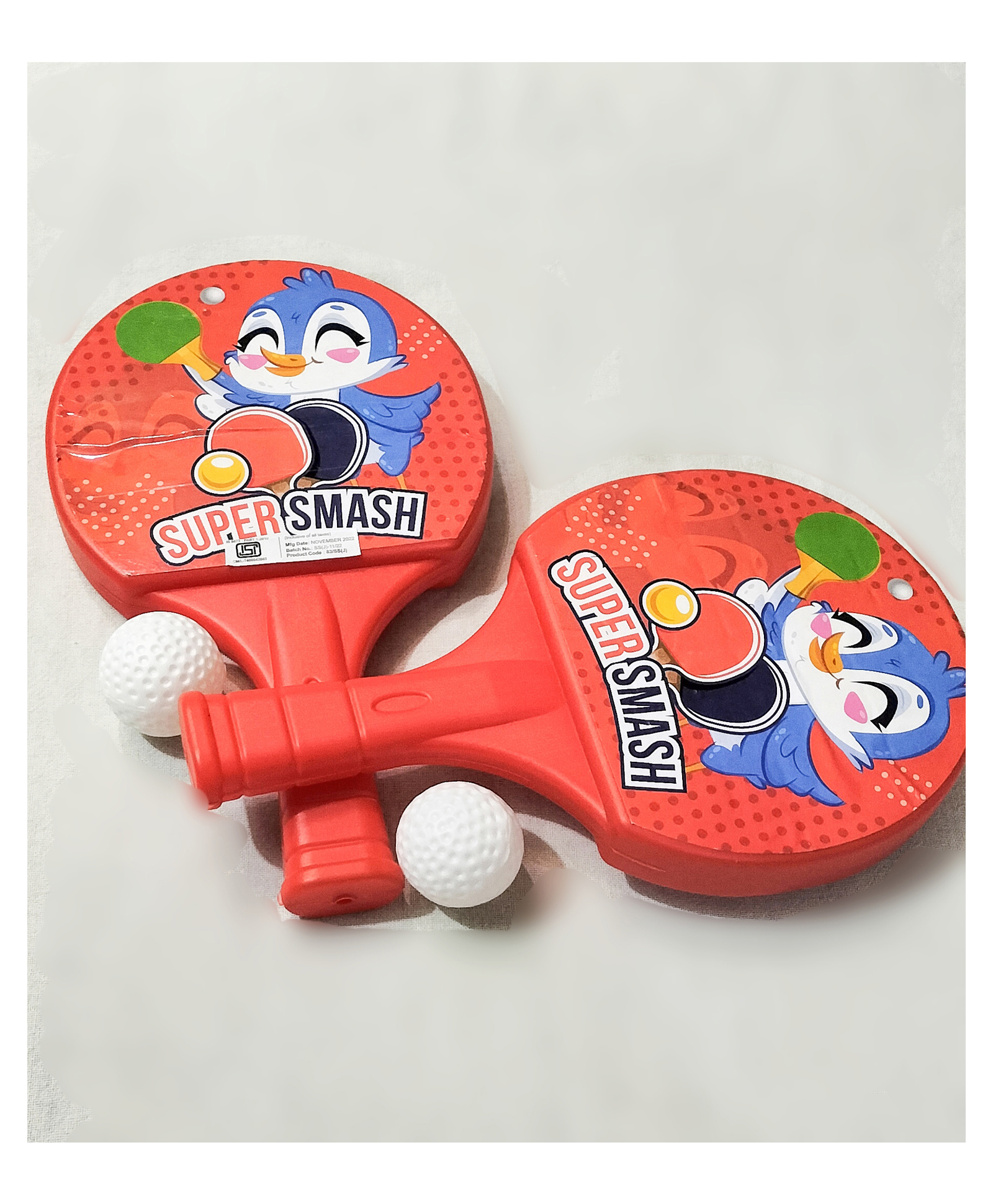 Fingo Brain Super Smash Junior Table Tennis Cartoon Blue Bird - Red-image-6