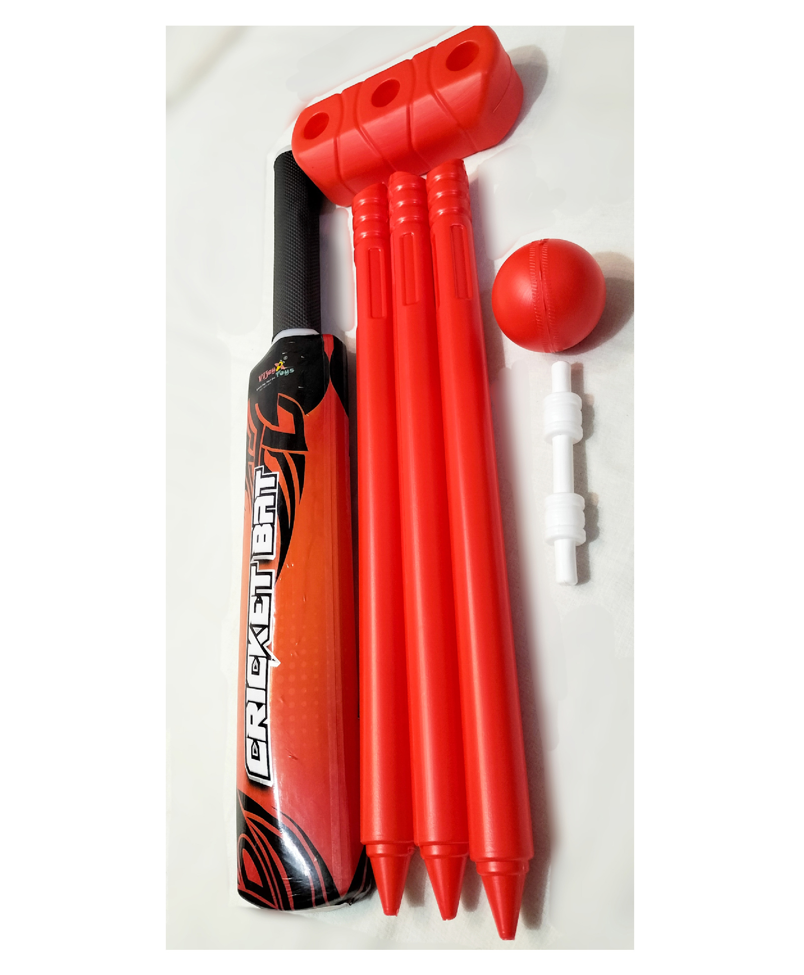 Fingo Brain Senior Cricket Set with Handle Grip - Red Color-picture-15