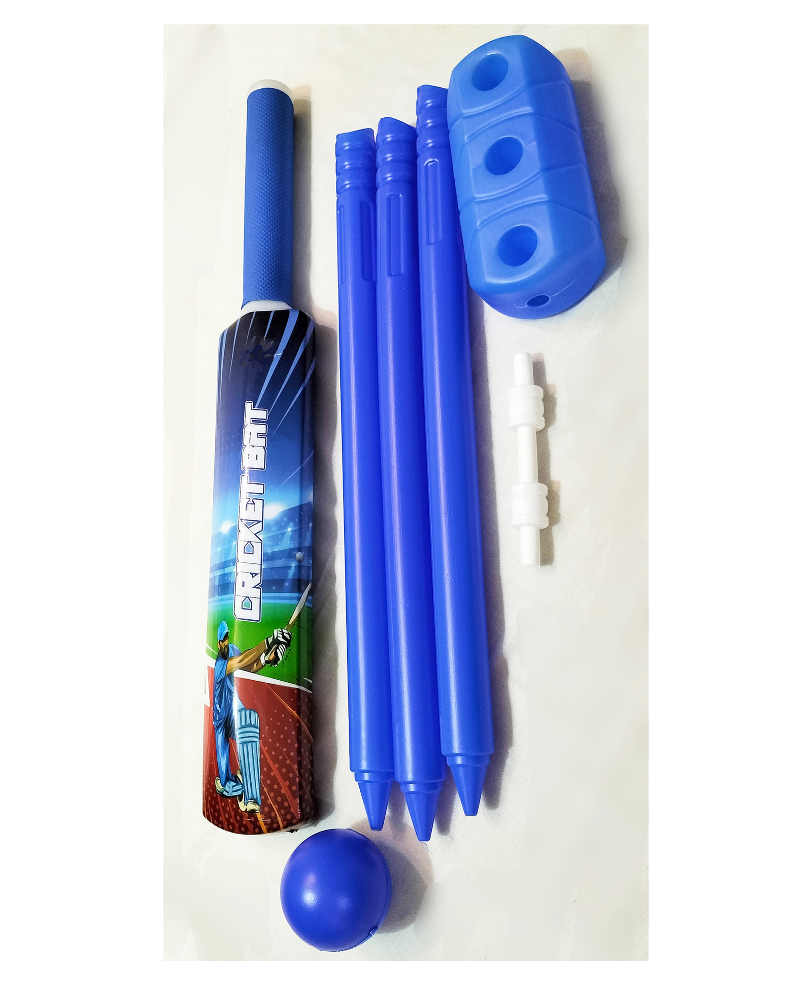 Fingo Brain Senior Cricket Set with handle grip - Blue Color-picture-5