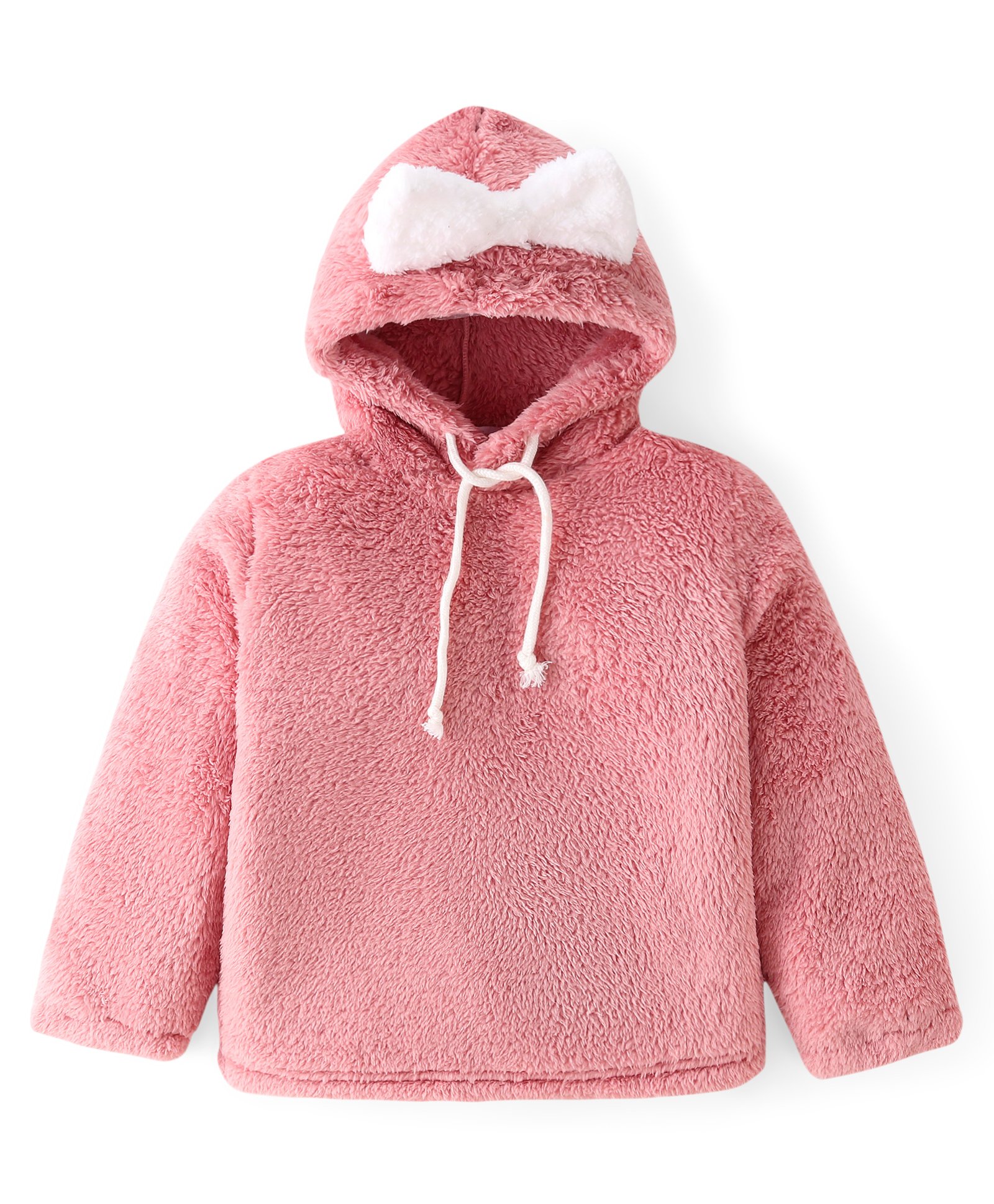 Kookie Kids Full Sleeves Hooded Sweatshirt - Pink-image-42
