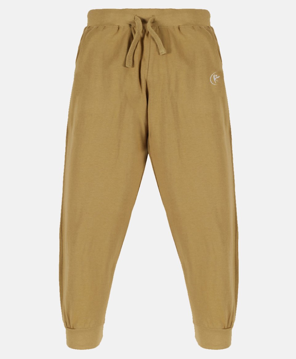 Kiddopanti Unisex Solid Track Pant - Khaki Brown-picture-21