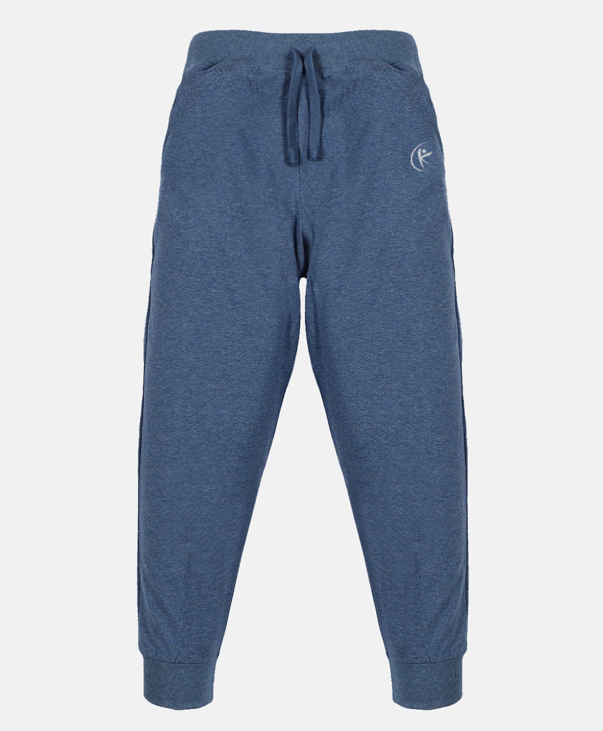Kiddopanti Solid Track Pant - Blue Melange-image-44