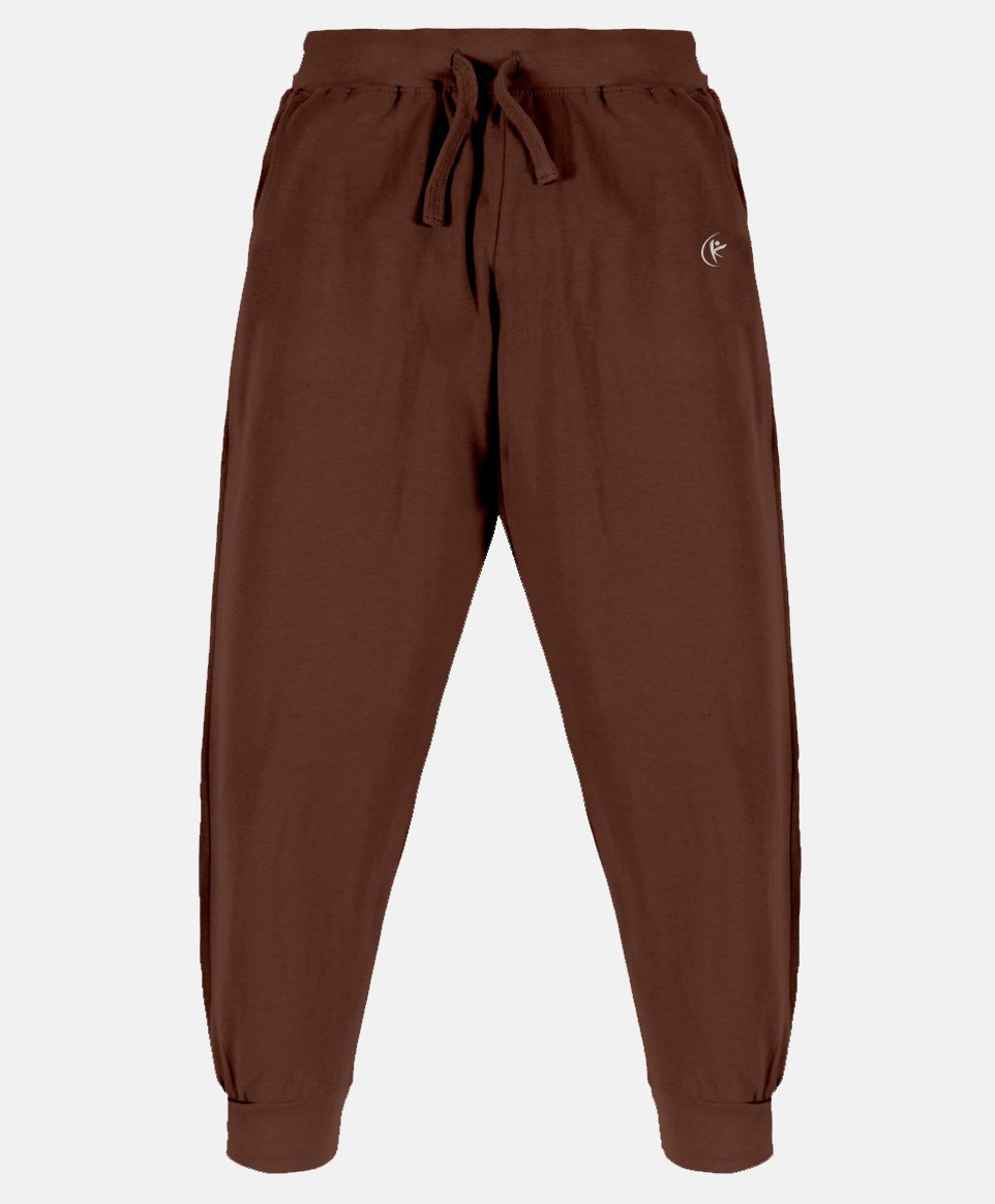 Kiddopanti Unisex Solid Track Pant - Brown-image-47