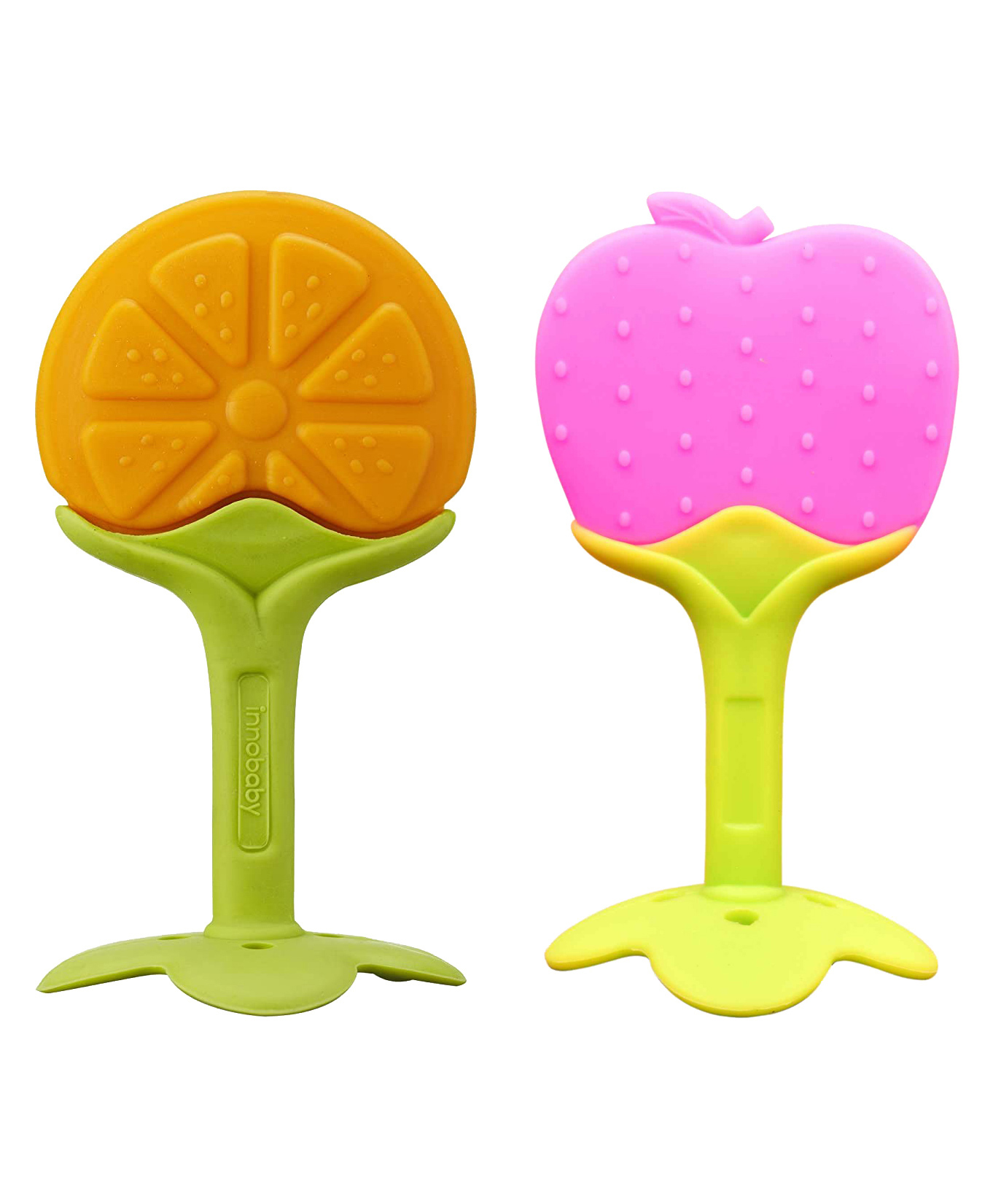 Domenico Baby Silicone Teether Orange & Apple- Multicolor-image-48