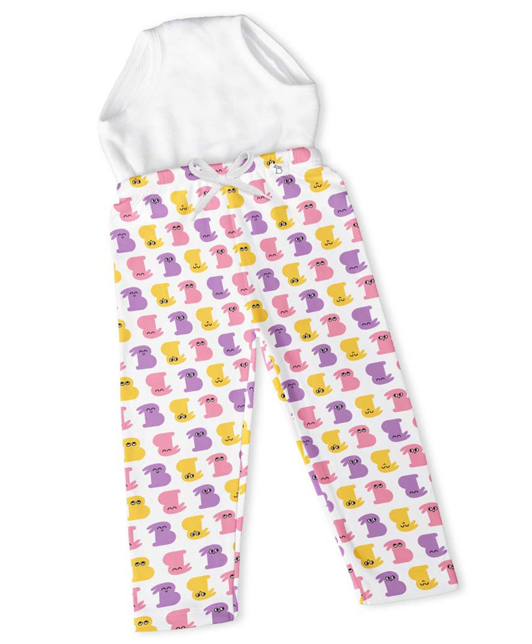 SuperBottoms B Letter Printed Pajama With Stitched In Padded Underwear - Multi Colour-picture-33