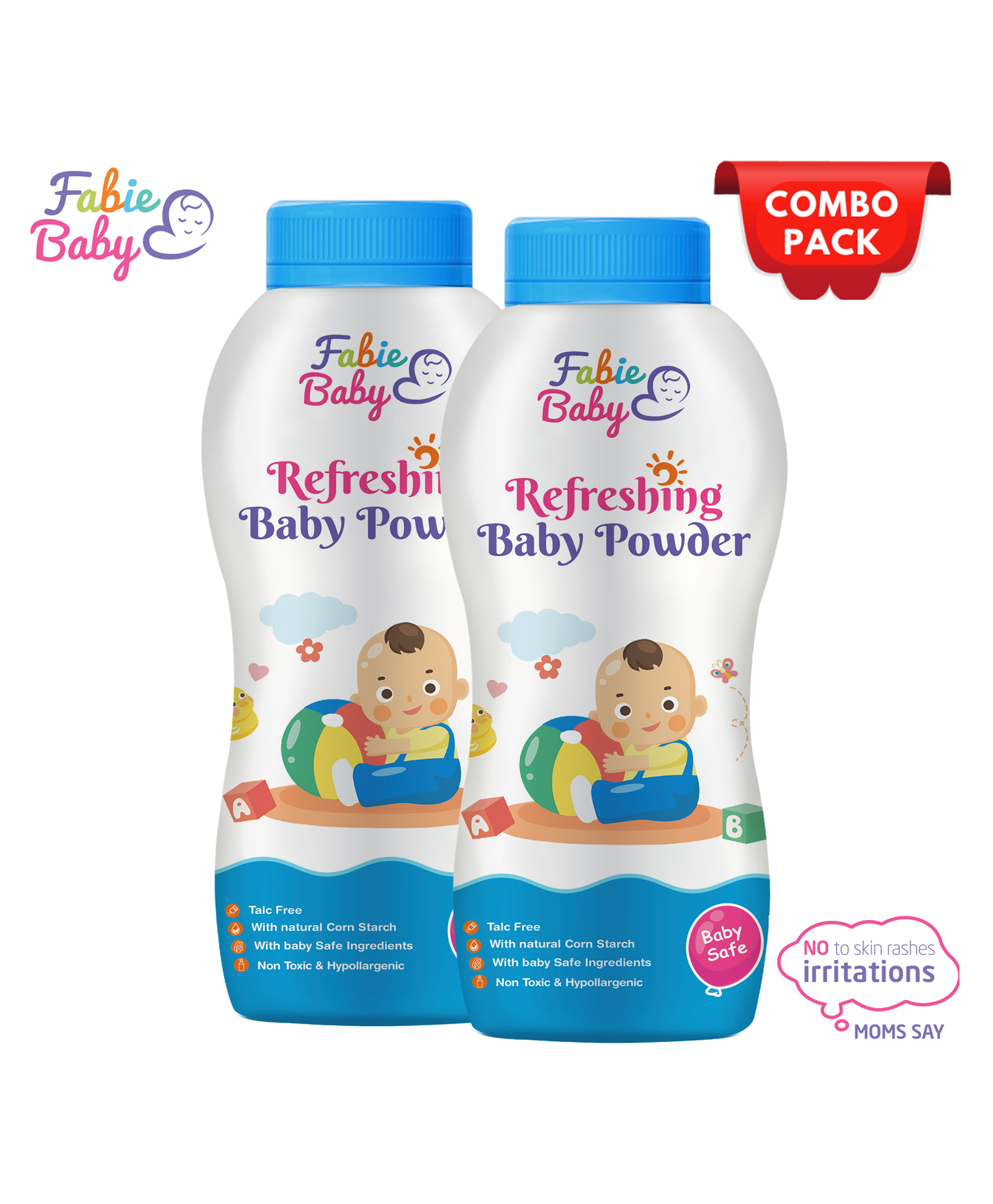 Fabie Baby Refreshing Baby Powder with Natural Ingredients Soothes & Moisturises Baby's Skin Paraben Free 100g pack of 2-image-15