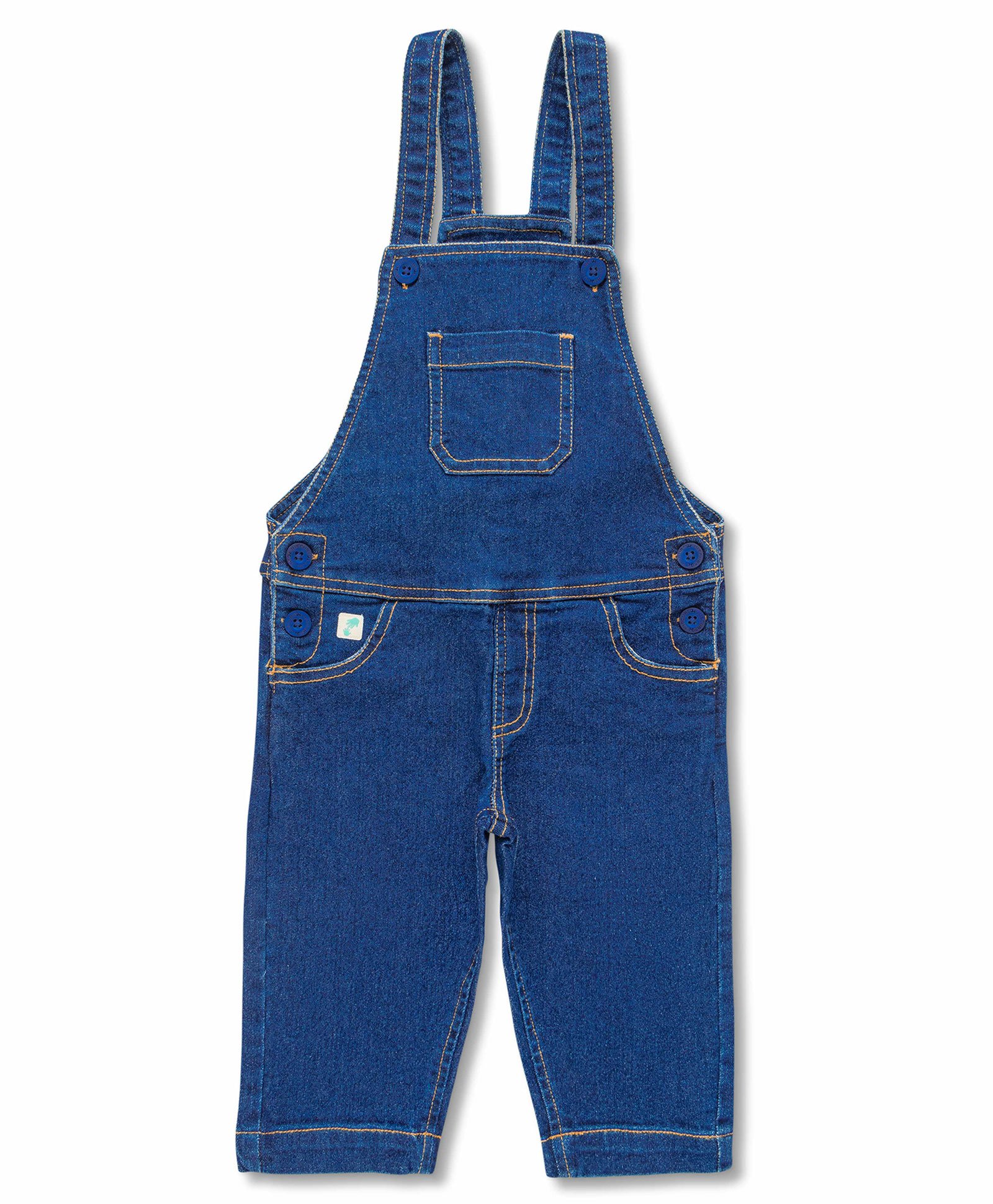 Juscubs Sleeveless Solid Denim Dungaree - Blue-picture-15