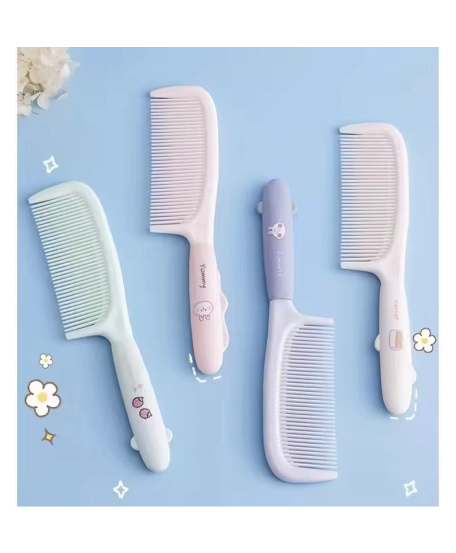 Mihar Essentials Smooth Hair Comb Random Color - Pack of 4-picture-19