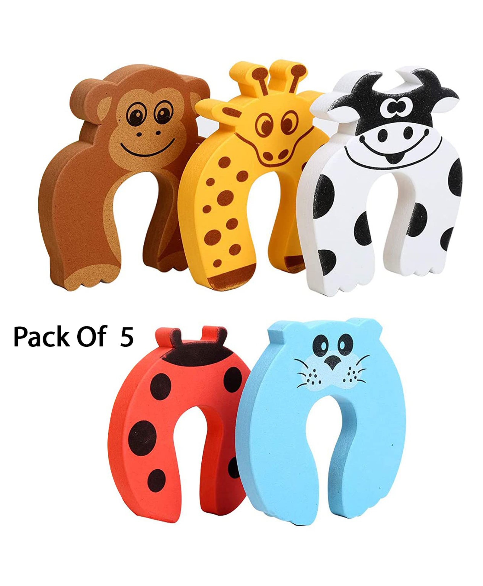 Mihar Essentials EVA Door Stopper For Baby Safety (Color and Design May Vary)- Pack Of 5-image-16