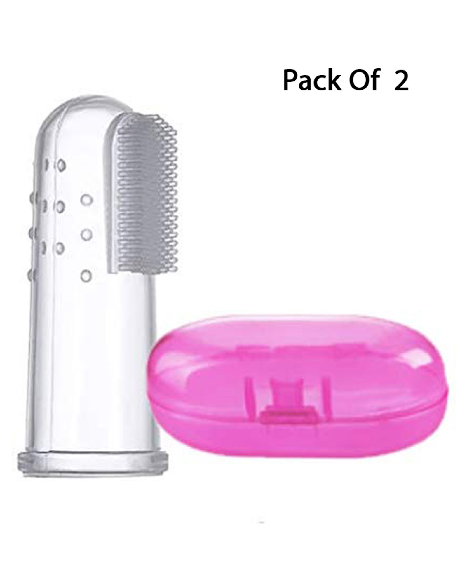 Mihar Essentials Silicone Finger Tooth Brush with Carry Case(Color May Vary) - Pack Of 2-image-26