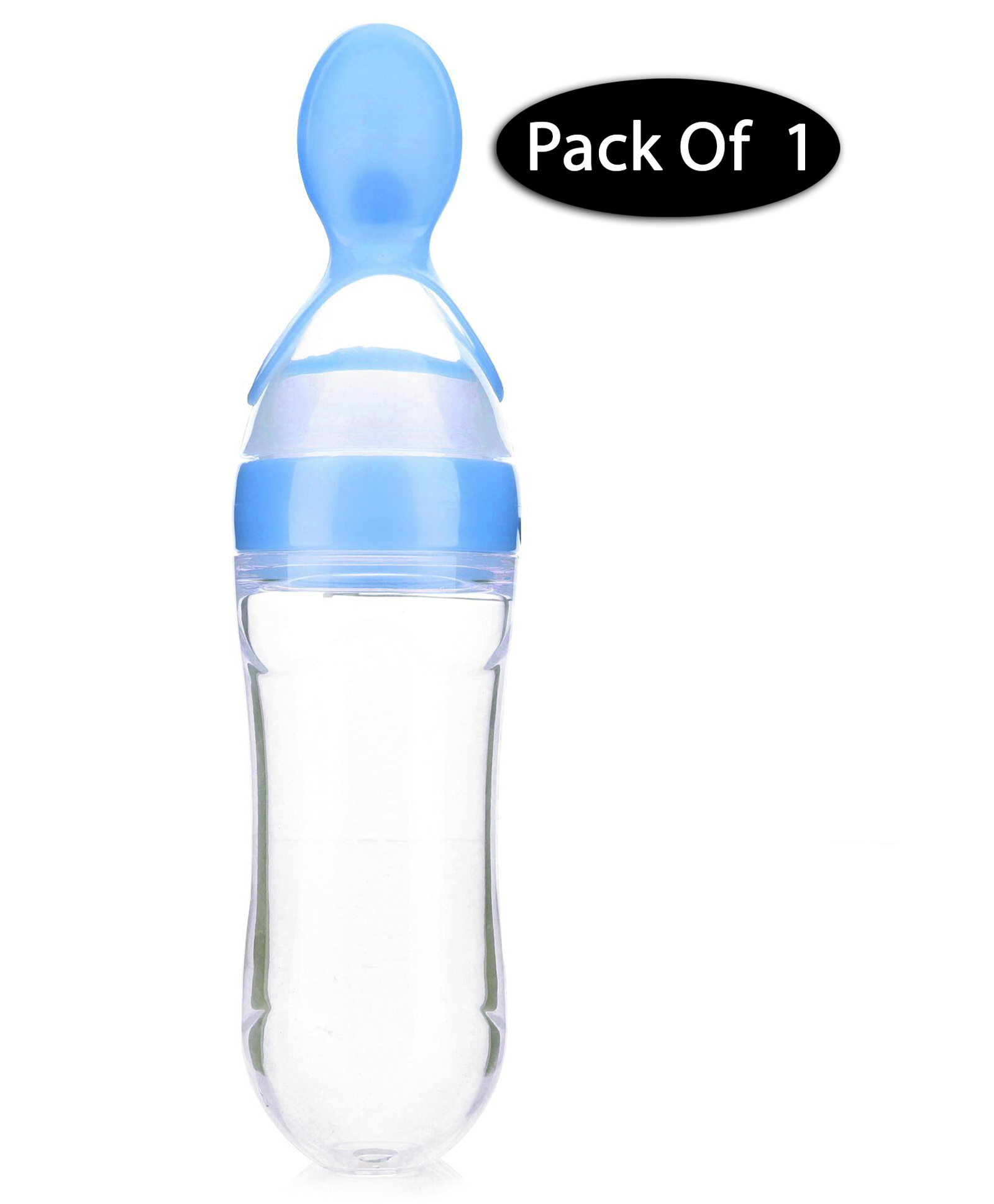 Mihar Essentials Squeezy Silicone Food Feeder Bottle Pack Of 1 - BLUE-picture-24