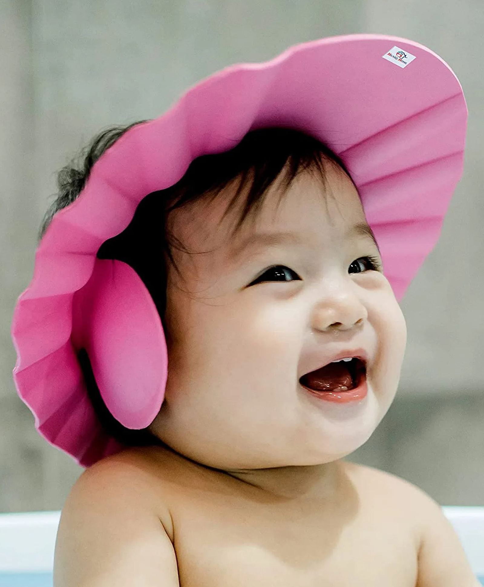 Mihar Essentials Silicone Crown Shape Baby Shower Cap Pack Of 1 - PINK-picture-20