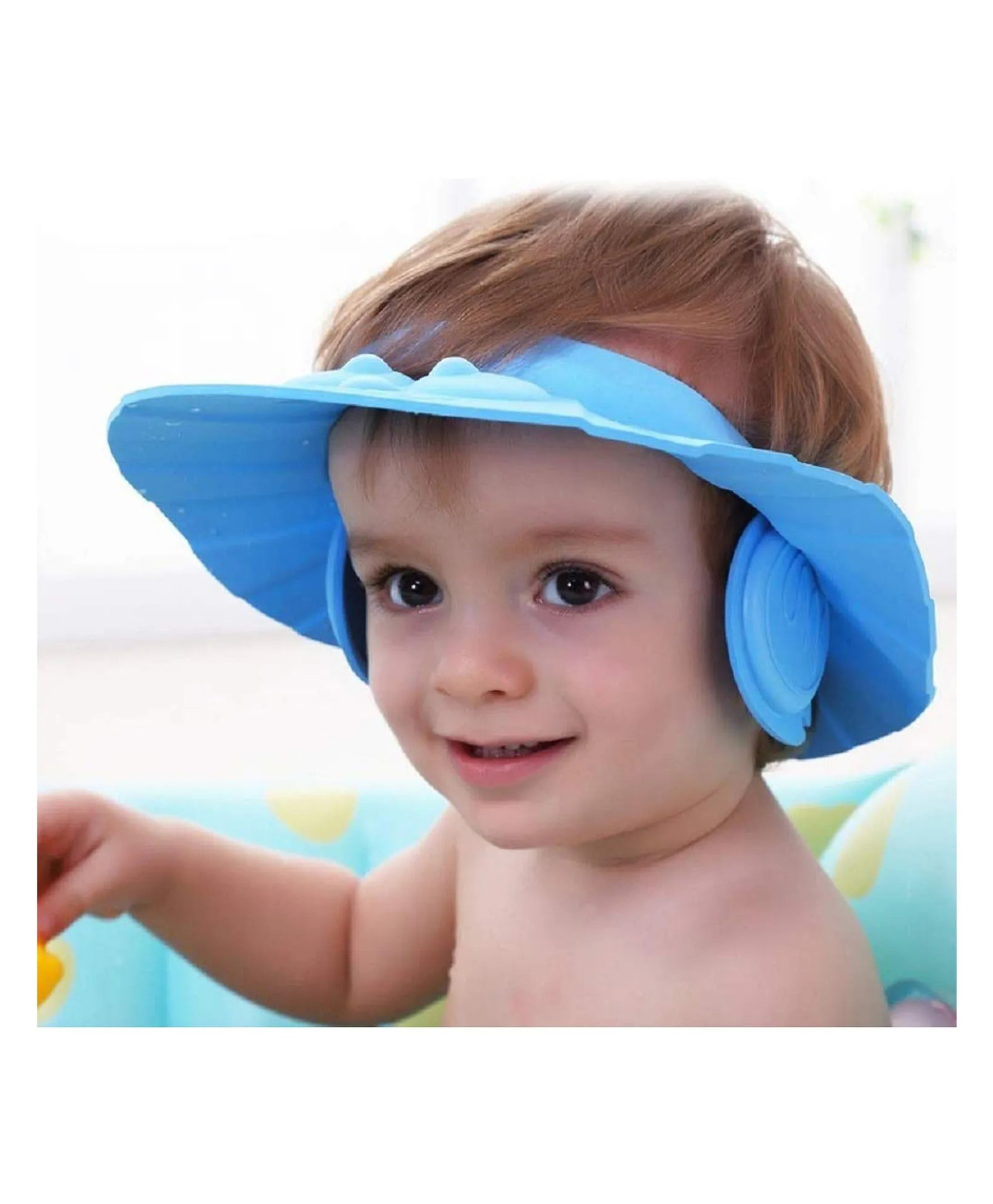 Mihar Essentials Silicone Crown Shape Baby Shower Cap Pack Of 1 -BLUE-picture-19