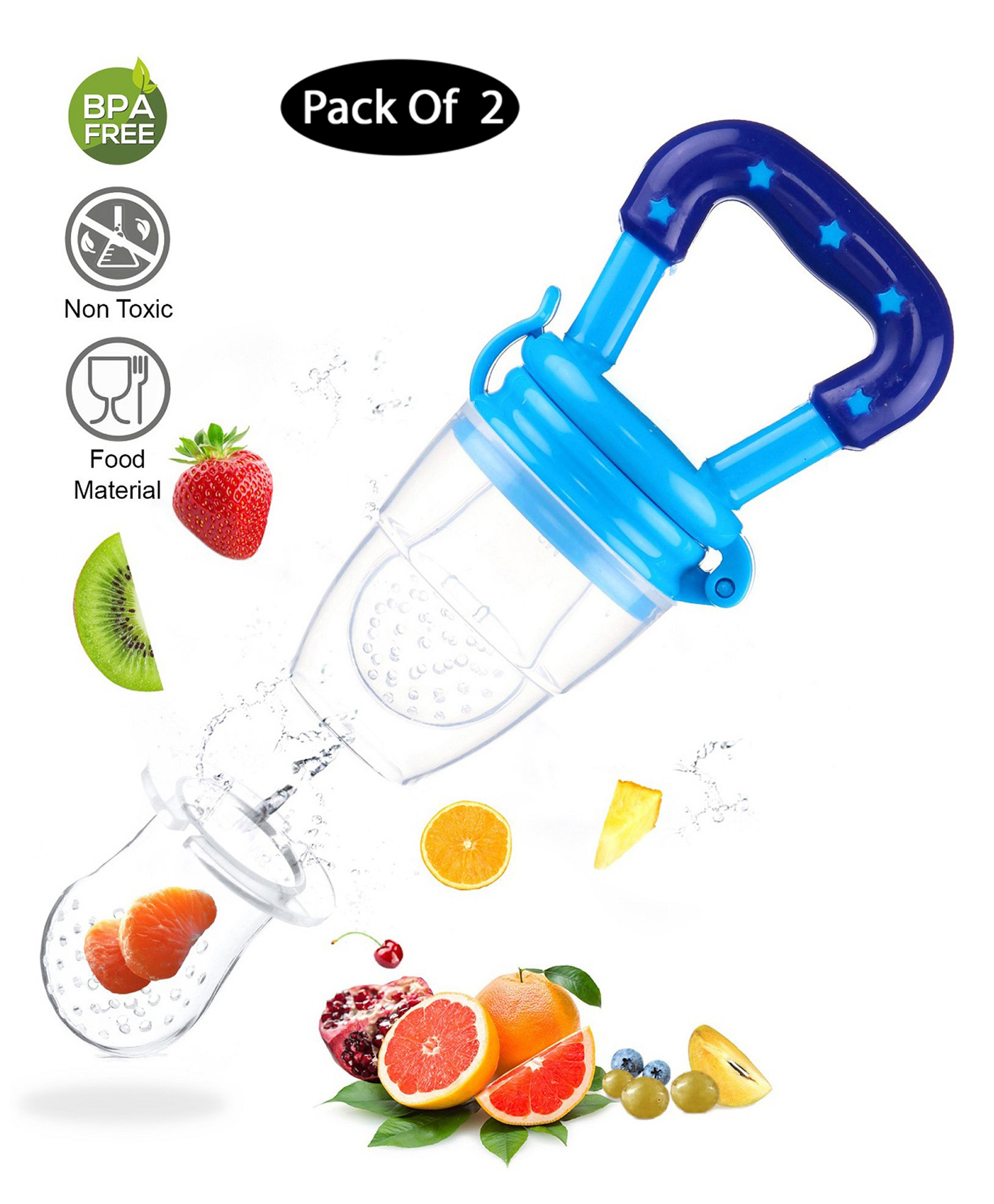 Mihar Essentials  Ultra Care Silicone Food Nibbler (Pack Of 2)-Color May Vary-picture-27