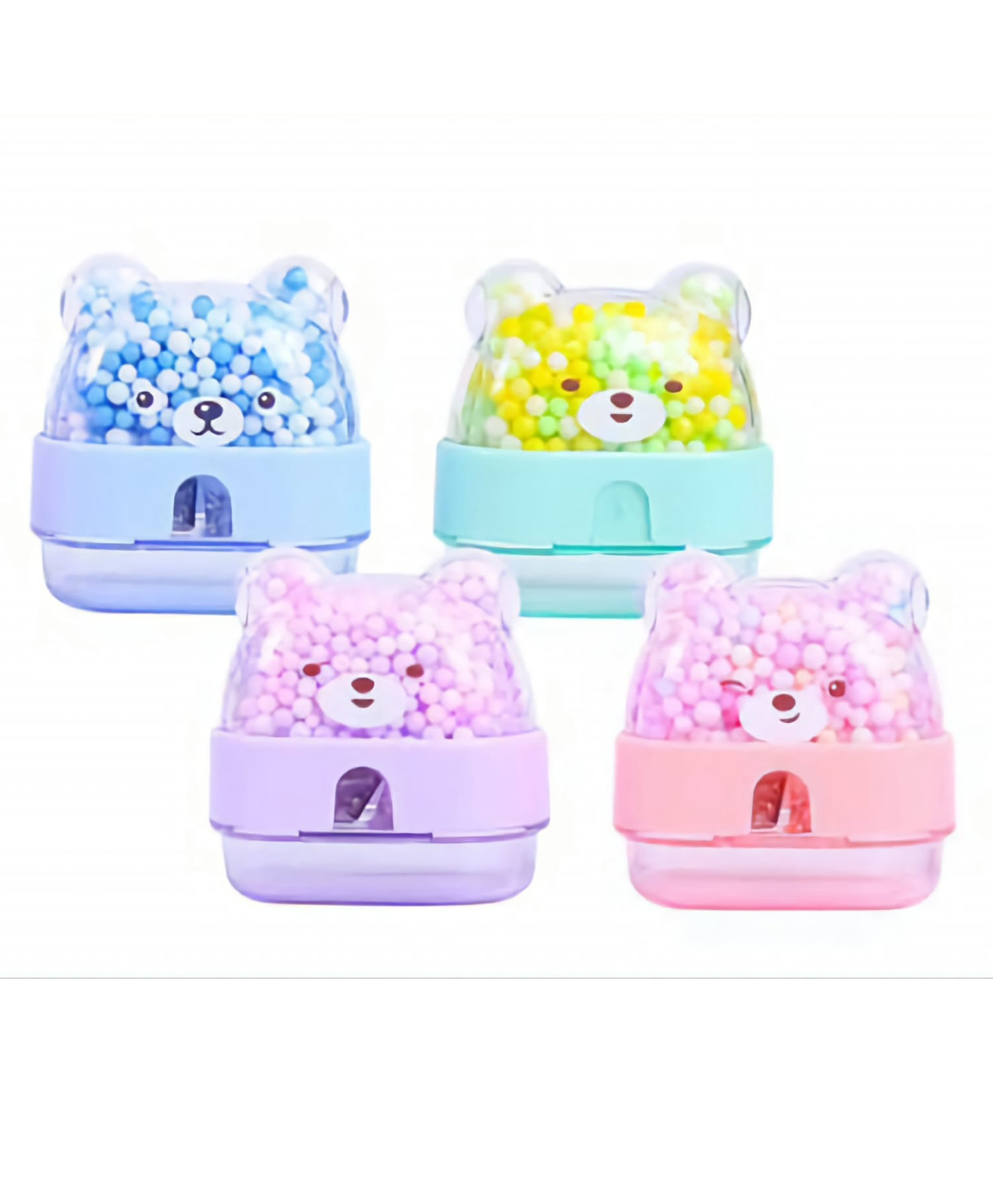 SKB Cute Bear Shape Sharpner Pack of 2 (Colour & Design May Vary)-picture-2