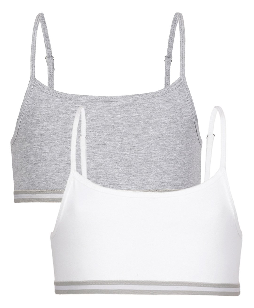 Charm n Cherish Cotton Beginners Bra Pack of 2 - Grey & White-picture-12
