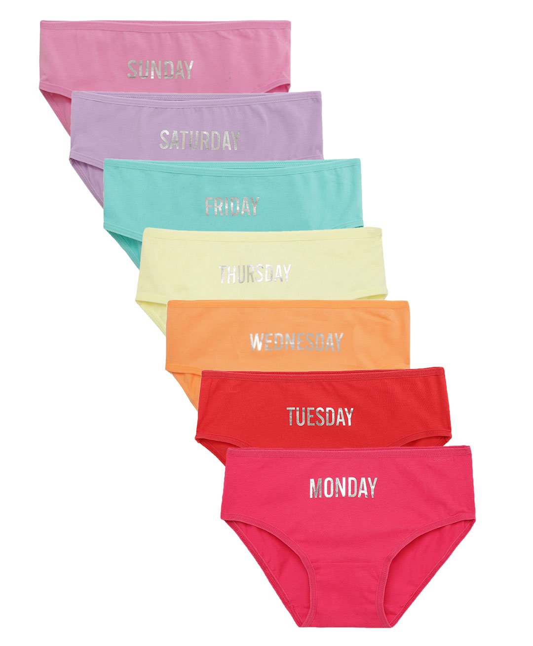 Charm n Cherish Cotton Weekdays Printed Briefs Pack of 7 - Multicolor-picture-27