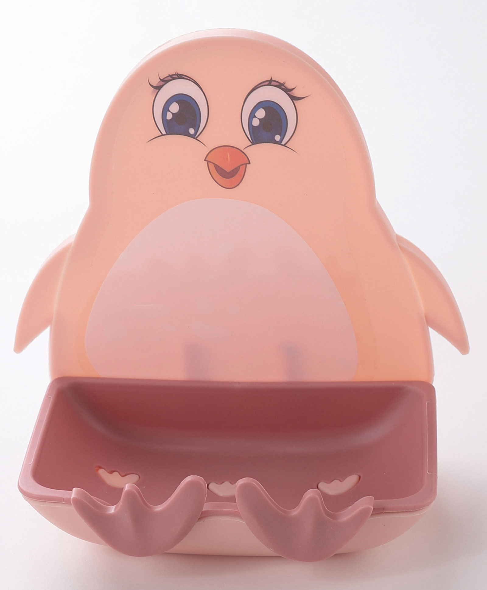 Penguin Shape Soap Case - Pink-image-45