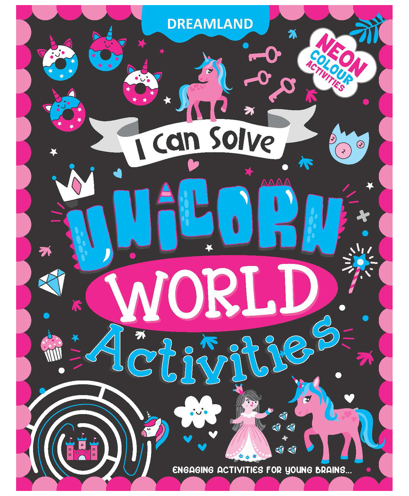 dreamland publications Unicorn World Activities I Can Solve Activity Book with Colouring Pages Mazes Dot-to-Dots - English-picture-18