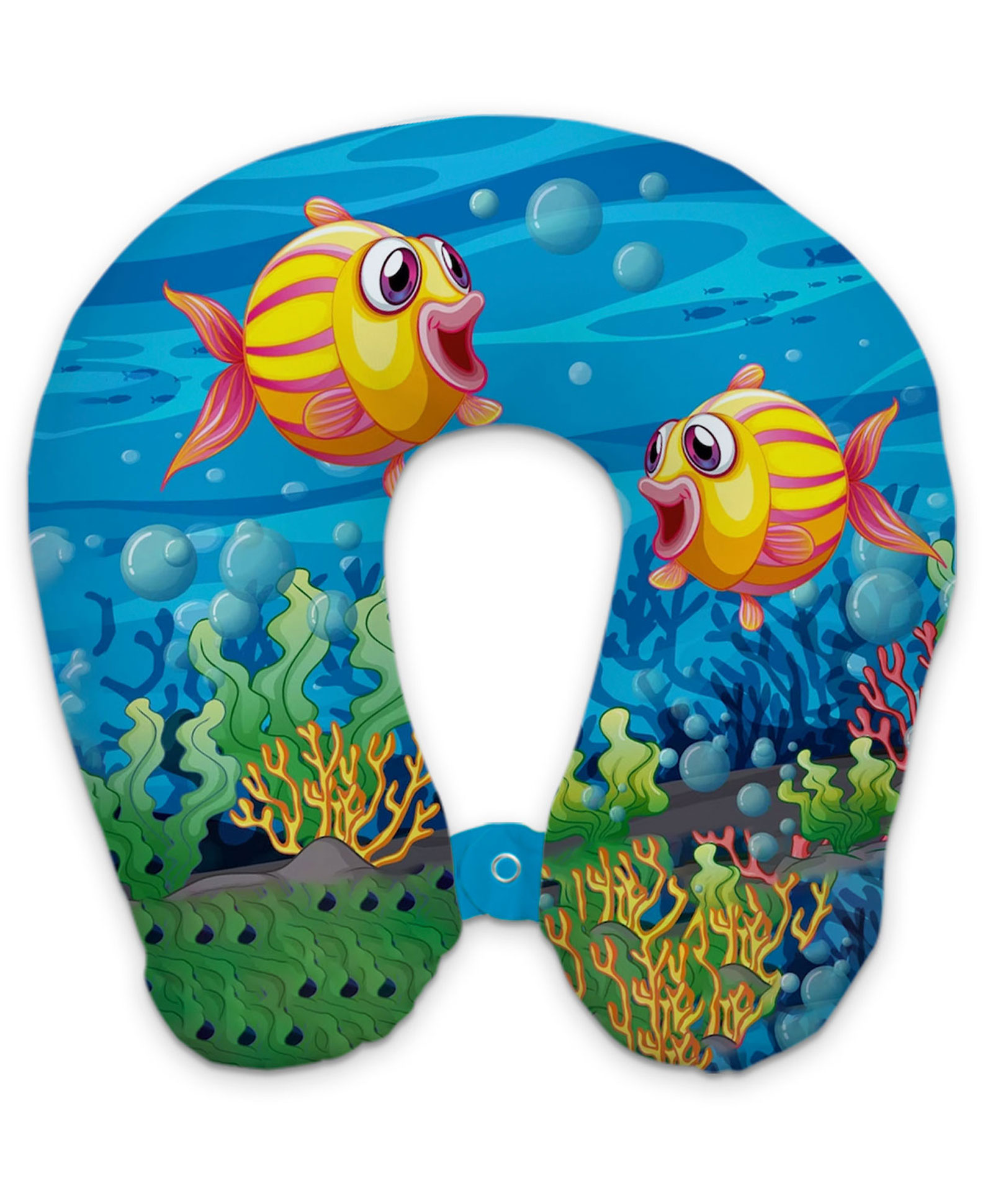 Right Gifting Digital Printed Ocean Friends Theme Recron Filled Neck Travel Pillow - Multicolor-image-18