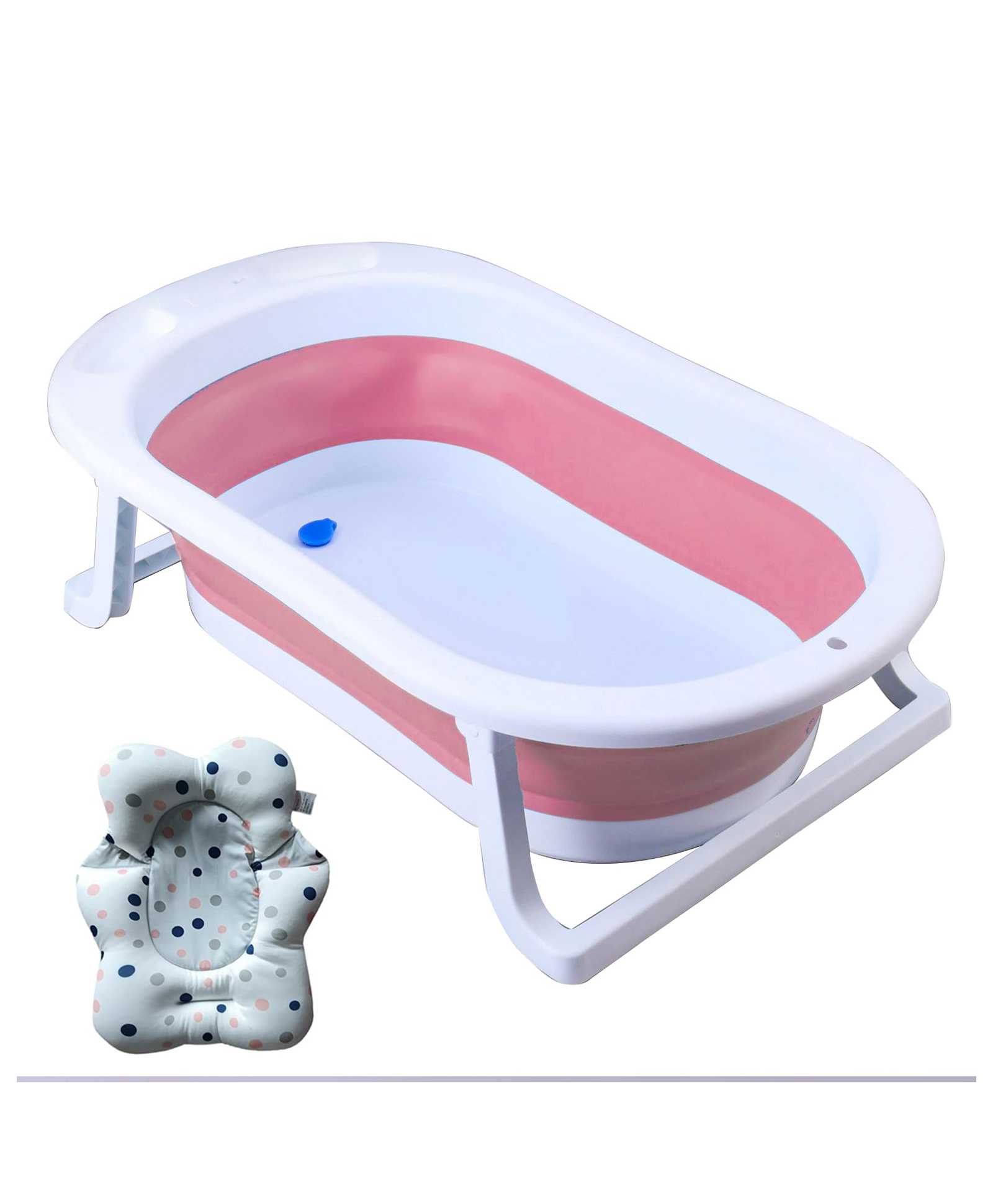 Safe-O-Kid Folding Temperature Sensitive BathTub with Support Cushion - Pink-picture-16
