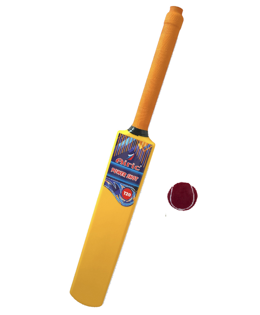 Airic Trendy T20 Durable Plastic Cricket Bat with Tennis Ball Cricket Kit-picture-42