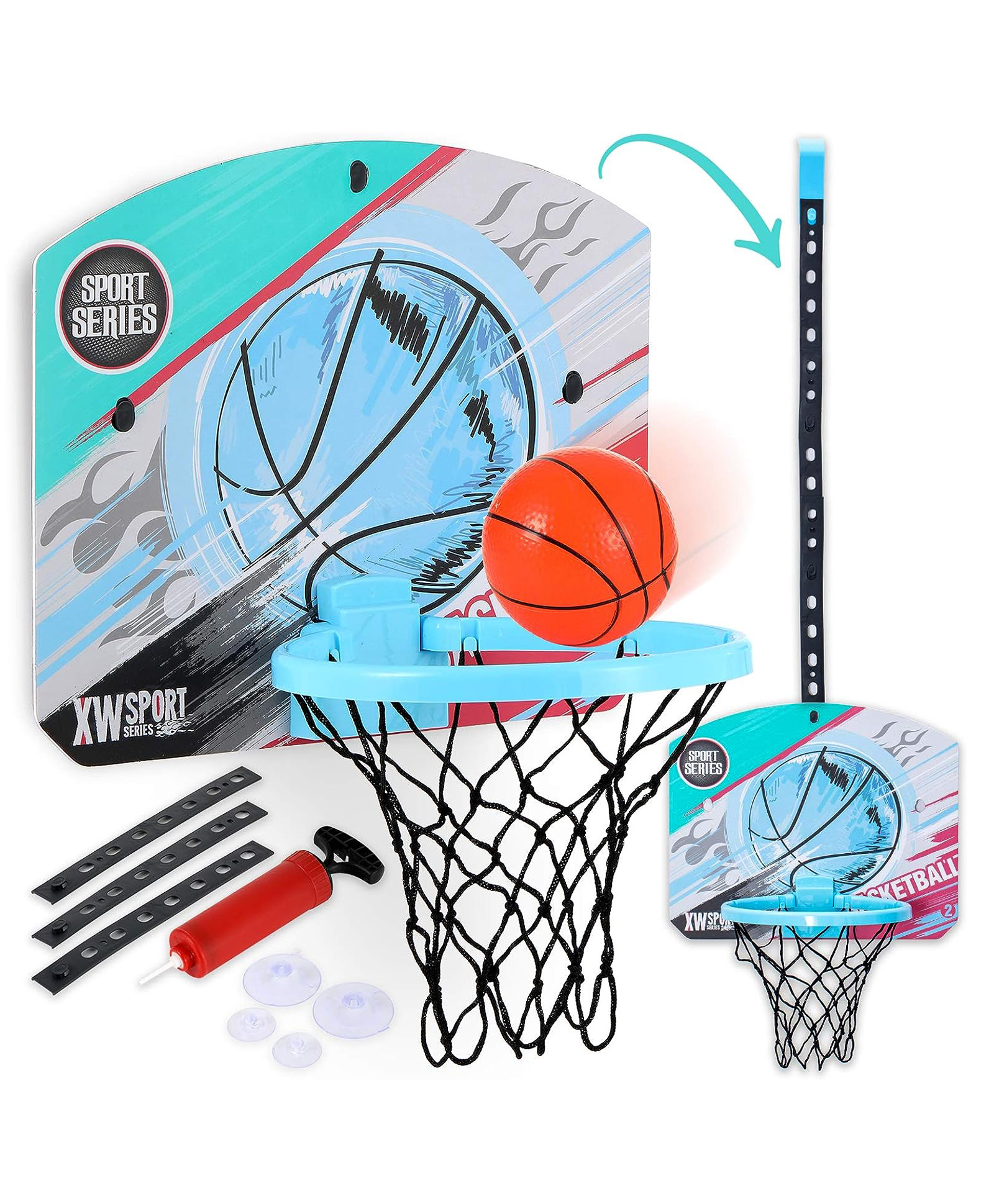 Azhari Portable Basket Ball Set (Colour May Vary )-image-13