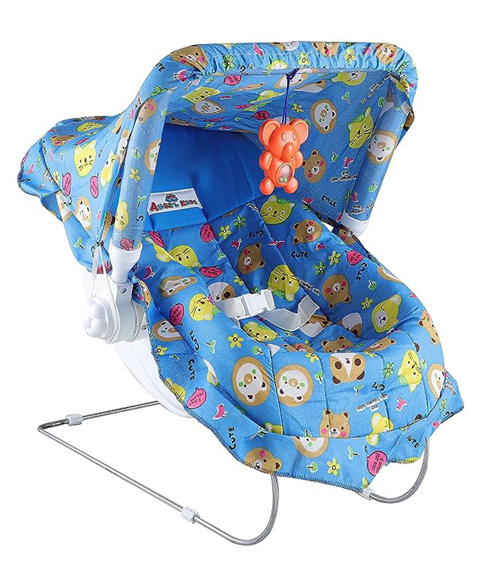 JoyRide Multipurpose Rocker with Mosquito Net - Blue