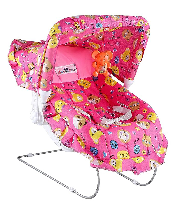 JoyRide Multipurpose Rocker with Mosquito Net - Pink