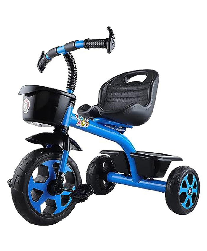 JoyRide Tricycle with Dual Storage Basket for Kids - Blue-image-48