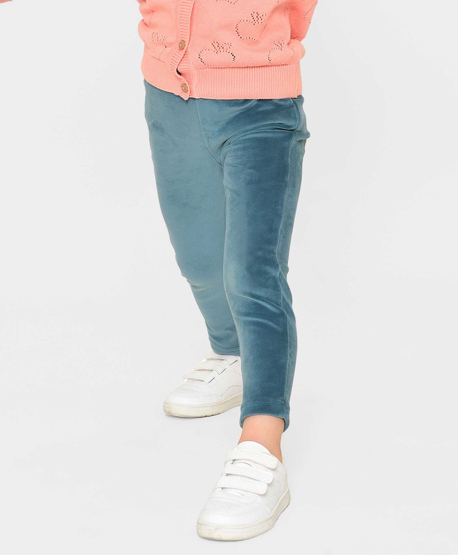 Mi Arcus 95% Polyester 5 % Elastane Solid Leggings - Blue-image-4