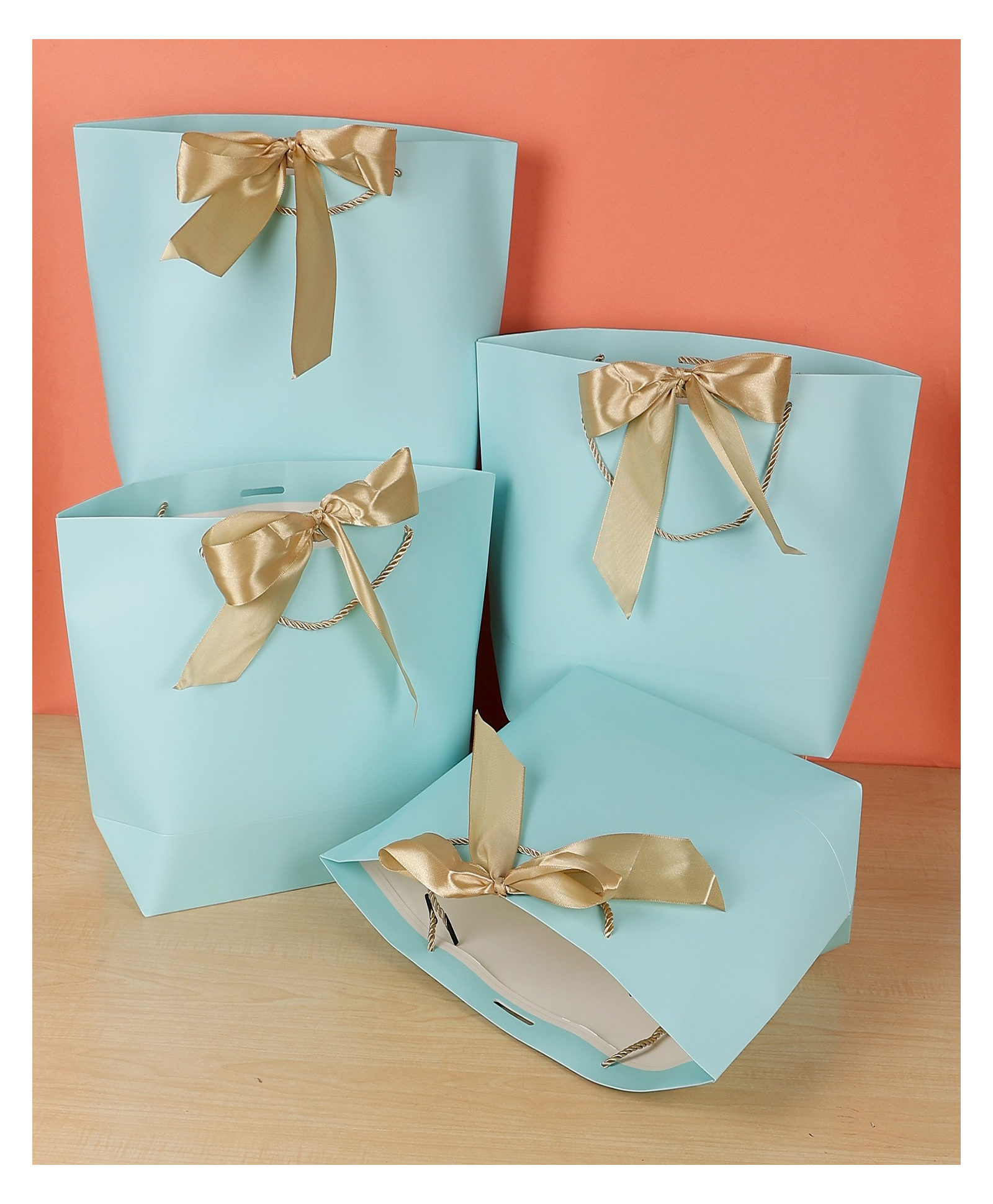 Chocozone Pack of 6 Paper Bags for Return Gifts Return Gift Bags for Kids Birthday It's a Baby Shower Bags - Blue-image-10