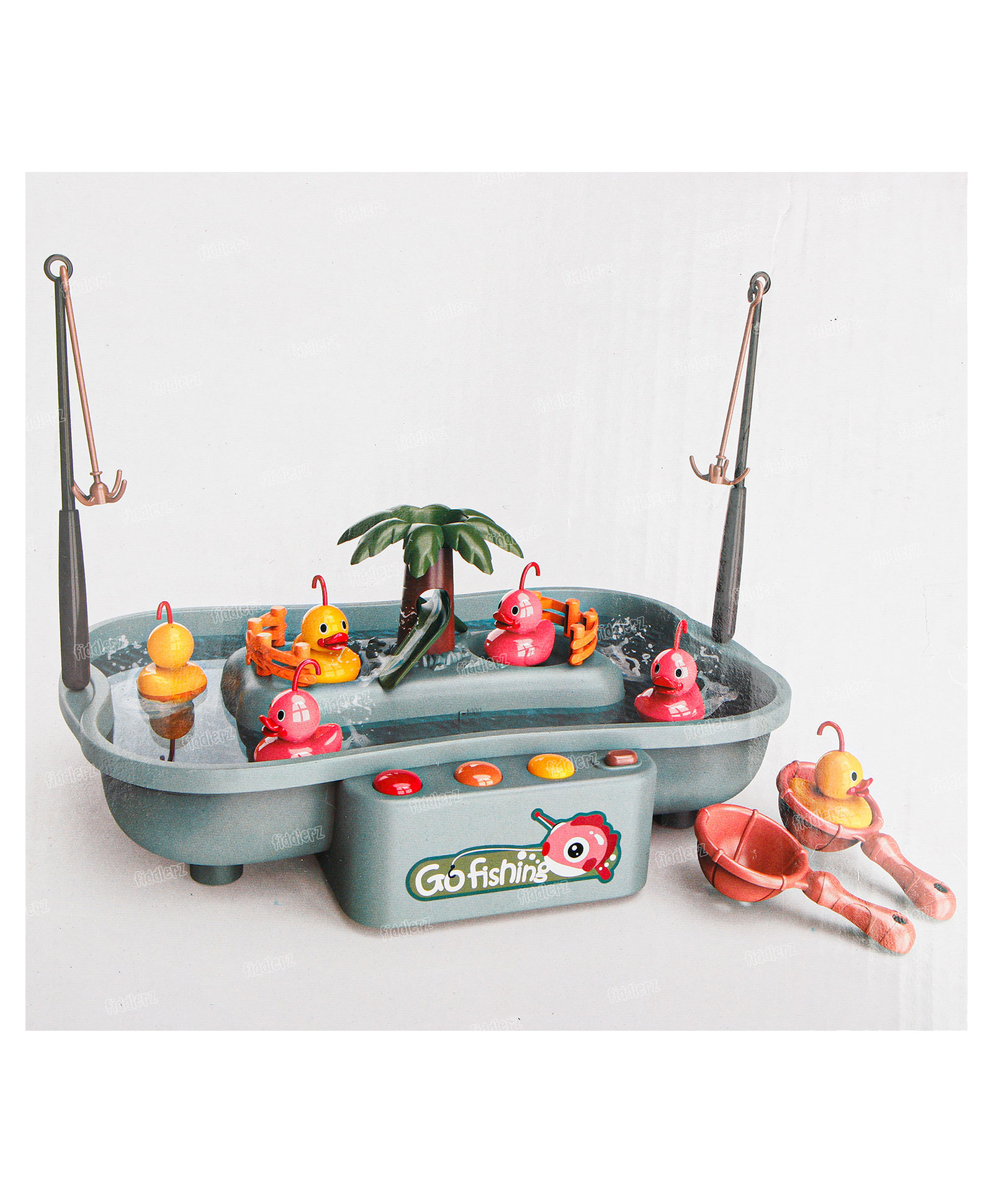Fiddlerz Water Circulating Fishing Game Board Play Set - Multicolour