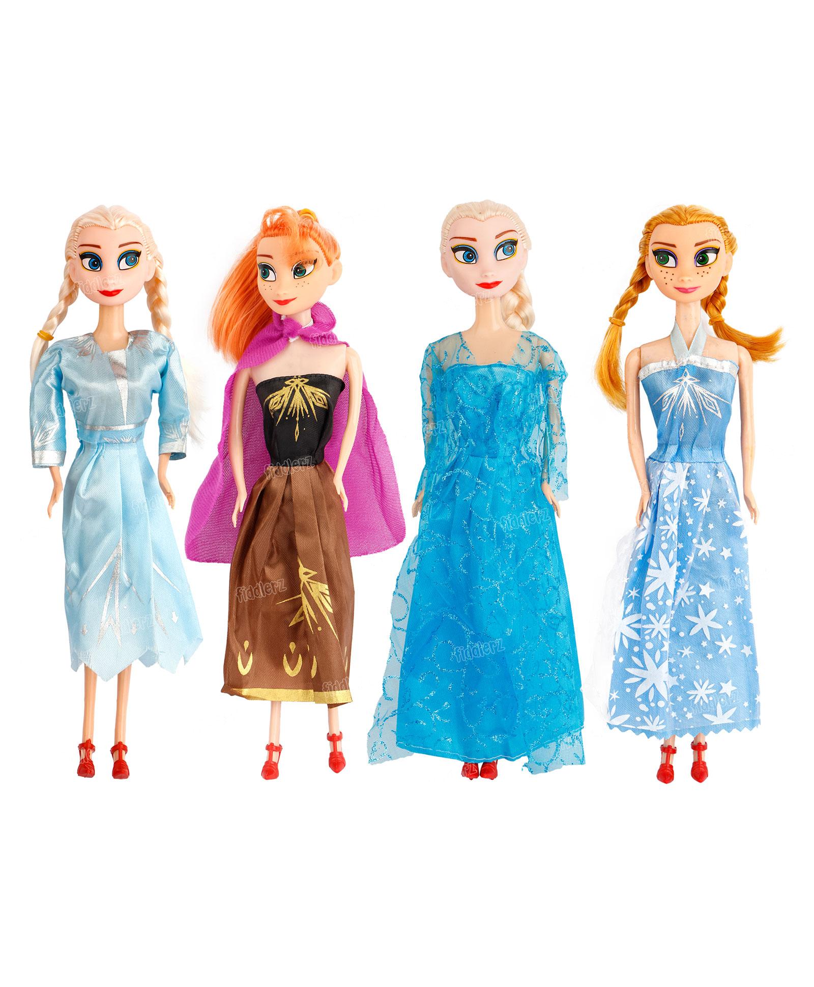 Fiddlerz 4 Princess Beautiful Moveable Arms & Legs Doll Toy Set  Role Play Toys - Multicolor-image-40