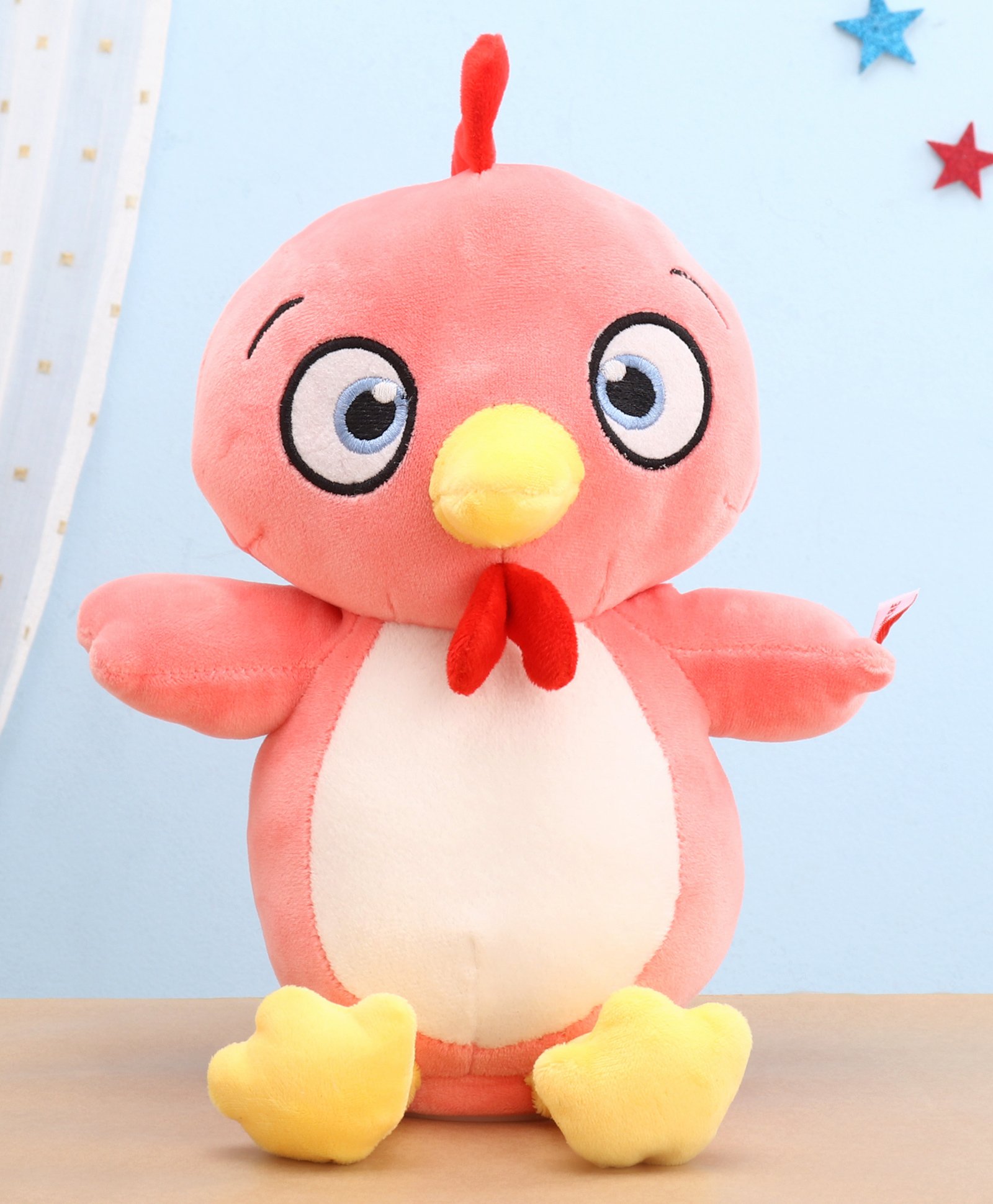 Aarohi Toys Laugh N Spin Cock Musical Soft Toy Grey- Height 26 cm-image-44