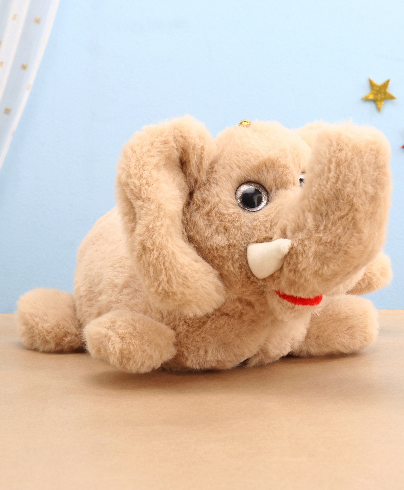 Aarohi Toys Musical  Rolling And Talking Rofl Elephant Beige - Length 30 cm-image-46