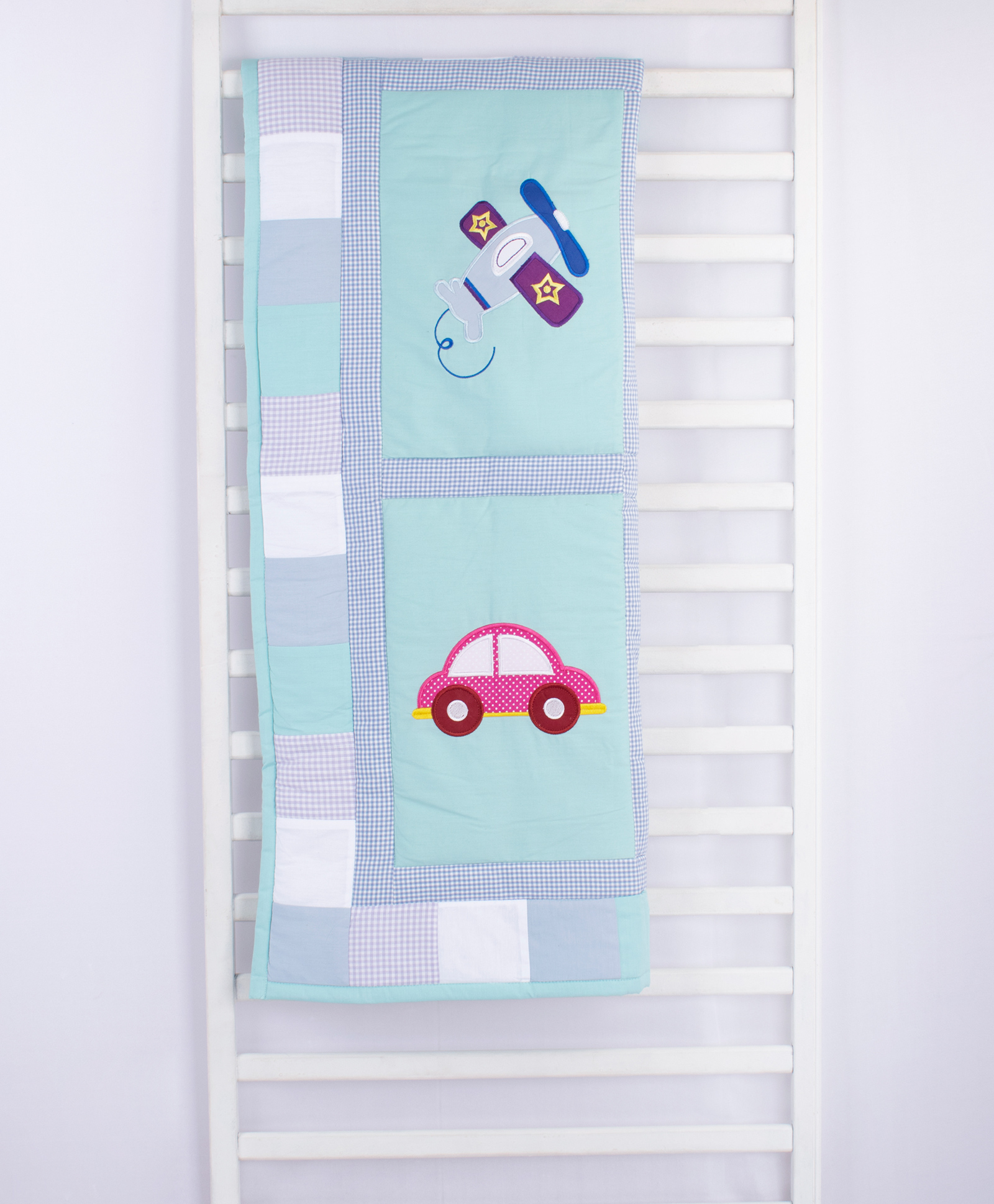 Blooming Buds Transport Printed Baby Quilt - Blue-picture-24