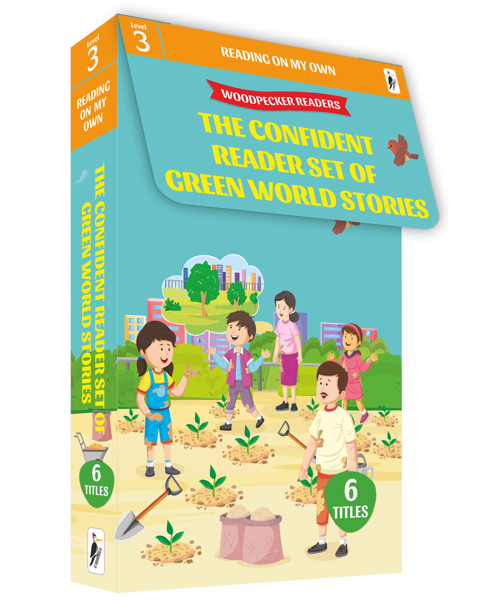 woodpecker books The Confident Reader Set of Green World Stories 6 Volume Boxed Set - English-picture-12