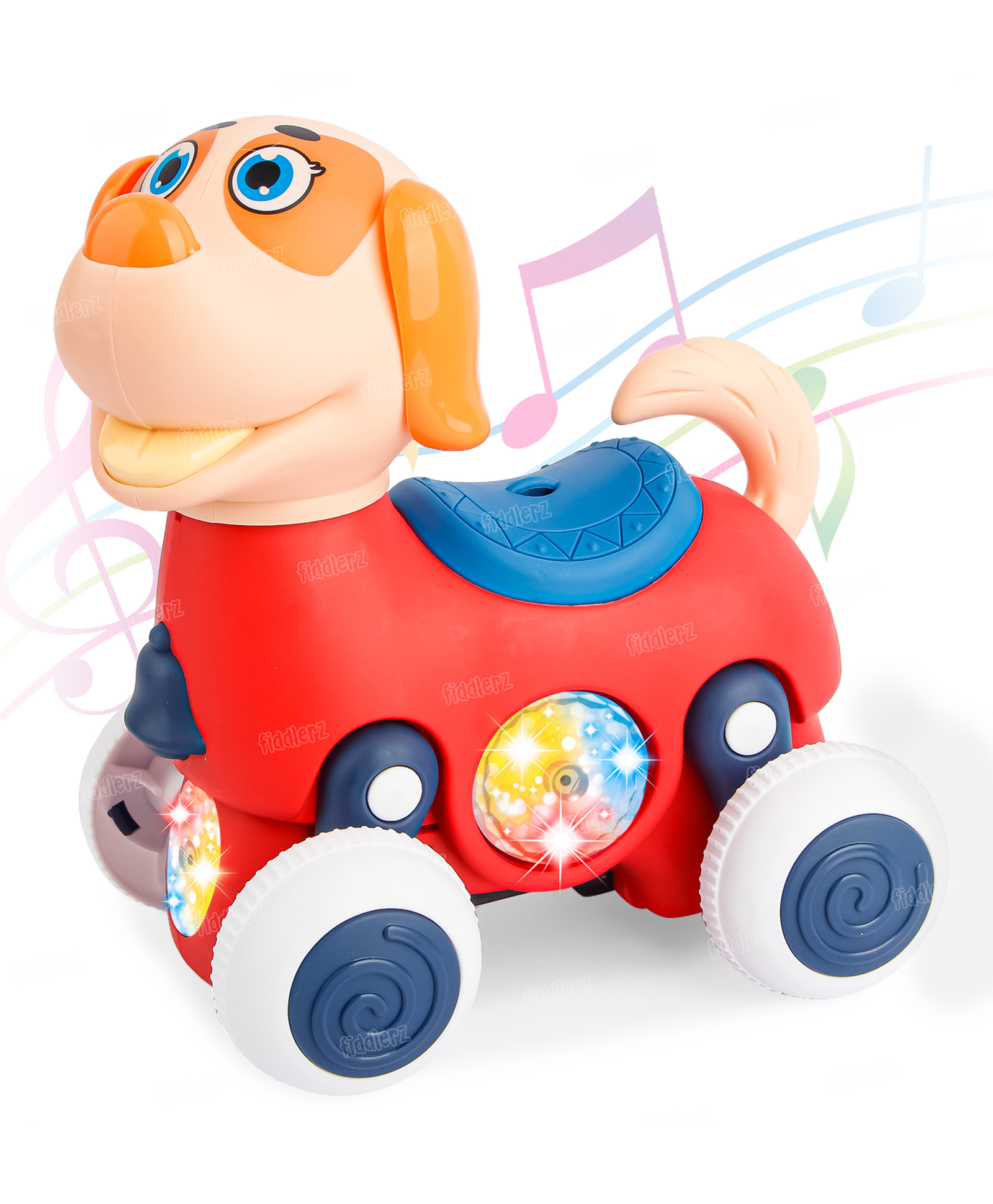 Fiddlerz Cute Electric Pets Dancing Dog Toy Flash Lighting Musical and Sing Simulation - Multicolour-image-46
